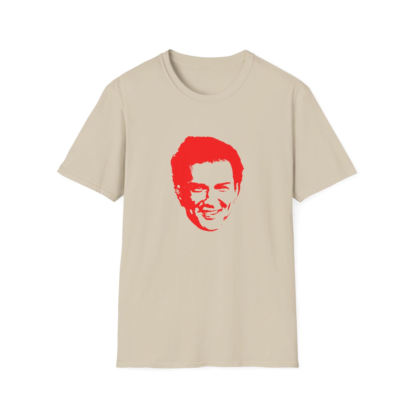 norm macdonald red stencil face tshirt