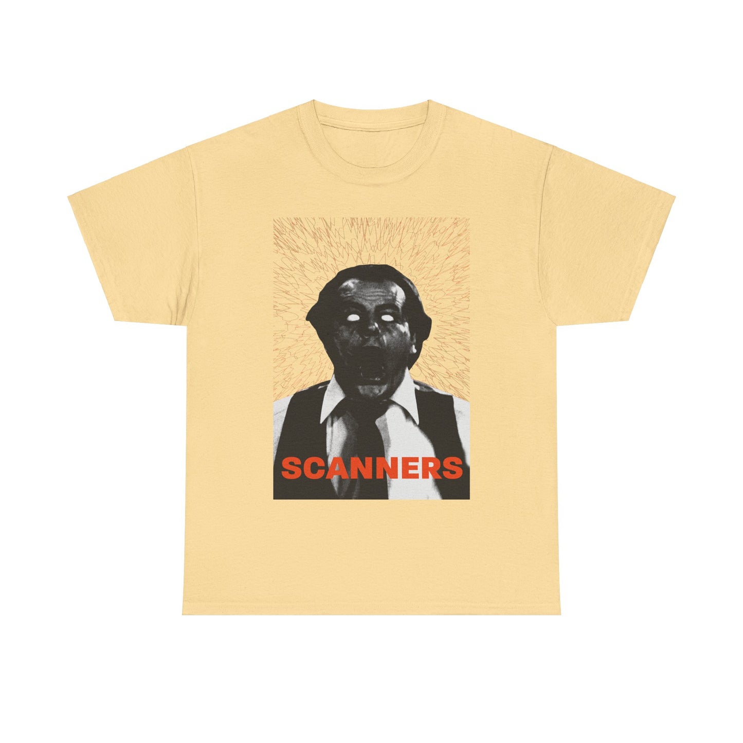 david cronenberg's scanners 1981 classic movie poster tshirt