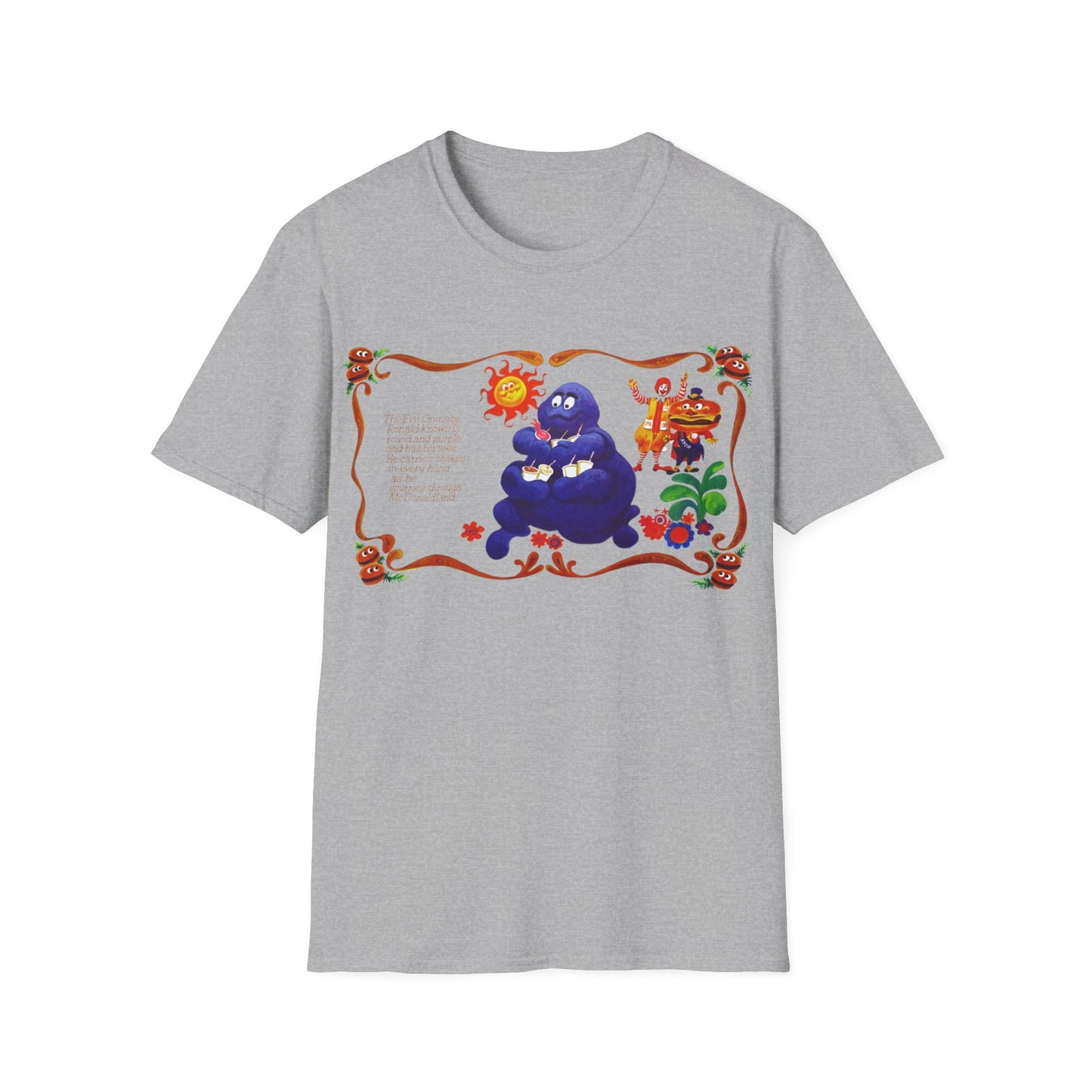 evil grimace vintage reproduction tshirt