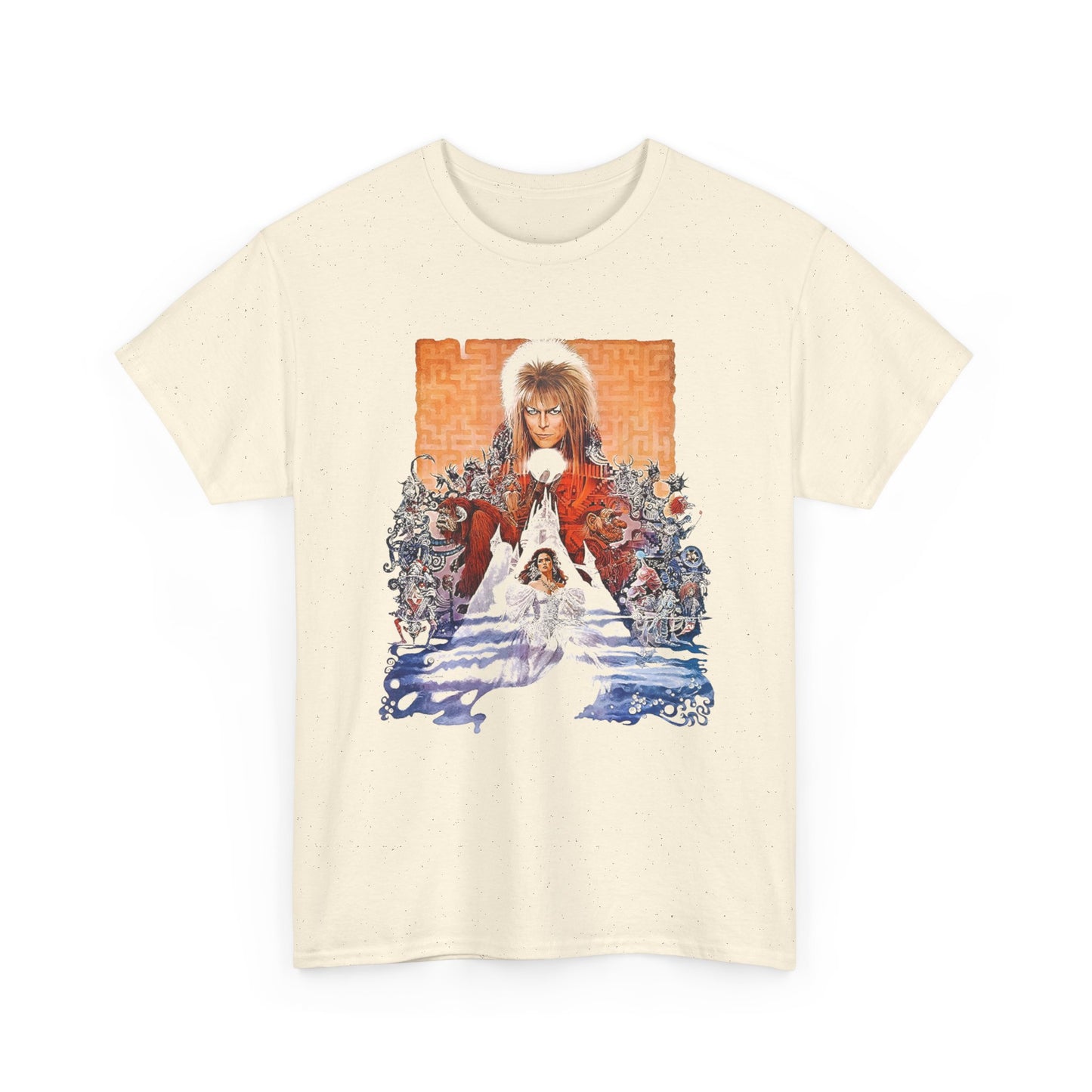 1986 labrynth starring david bowie and jennifer connelly movie poster repdroduction tshirt