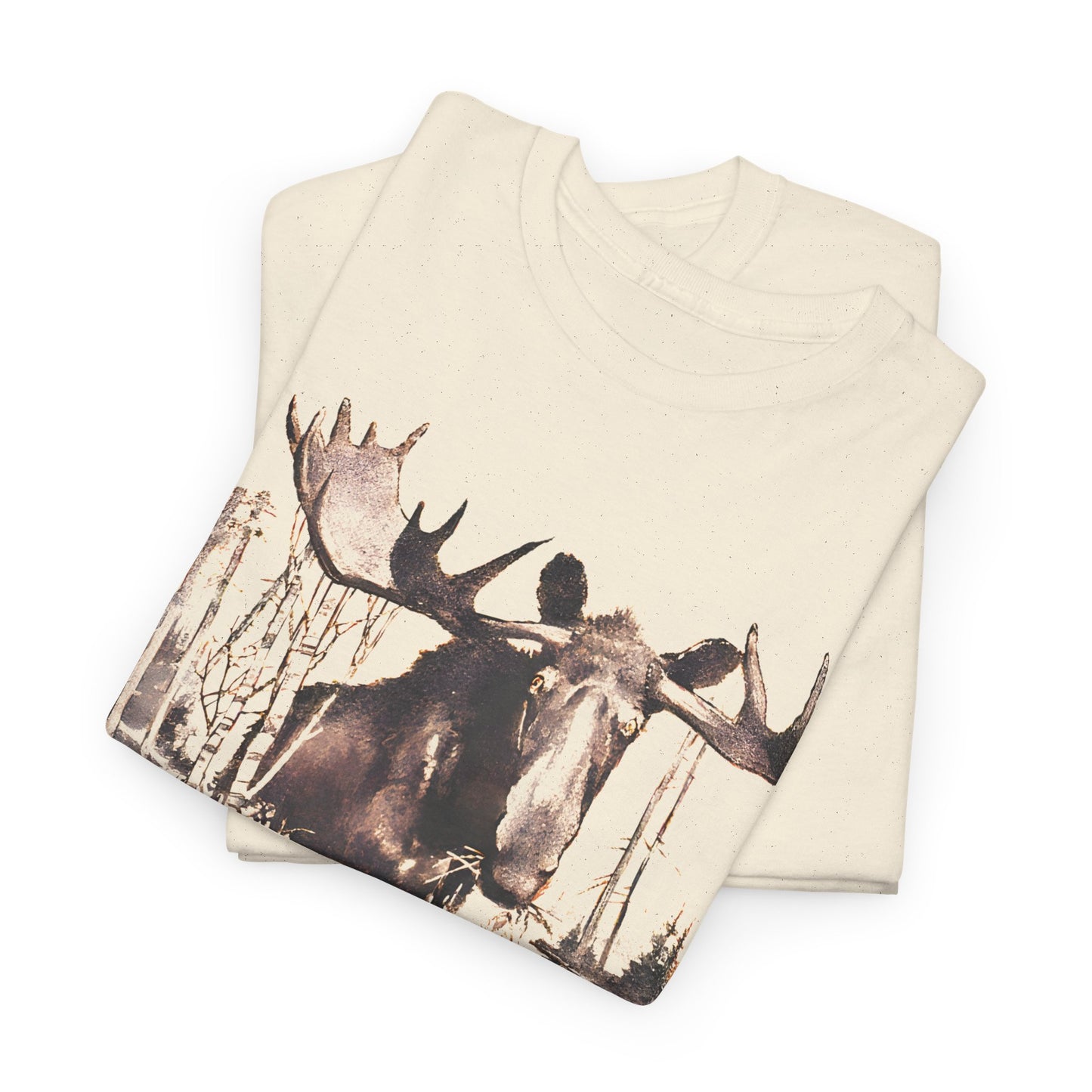 1908 outdoor life magazine cover with moose illustration custom edit tshirt