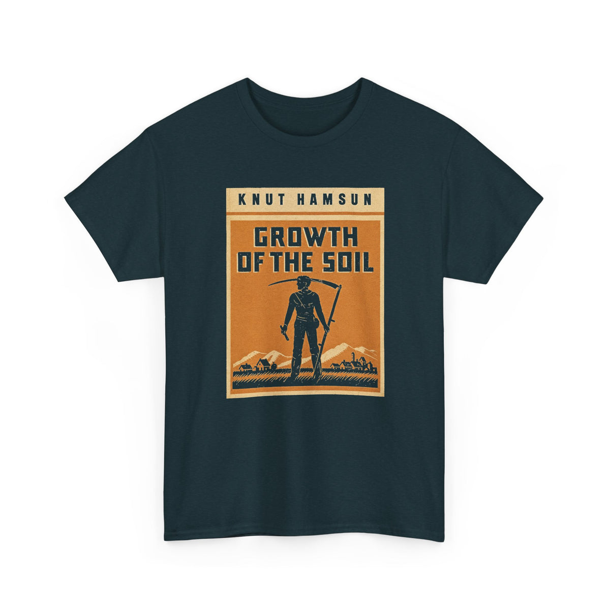 knut hamsen 1917 growth of the soil book cover tshirt