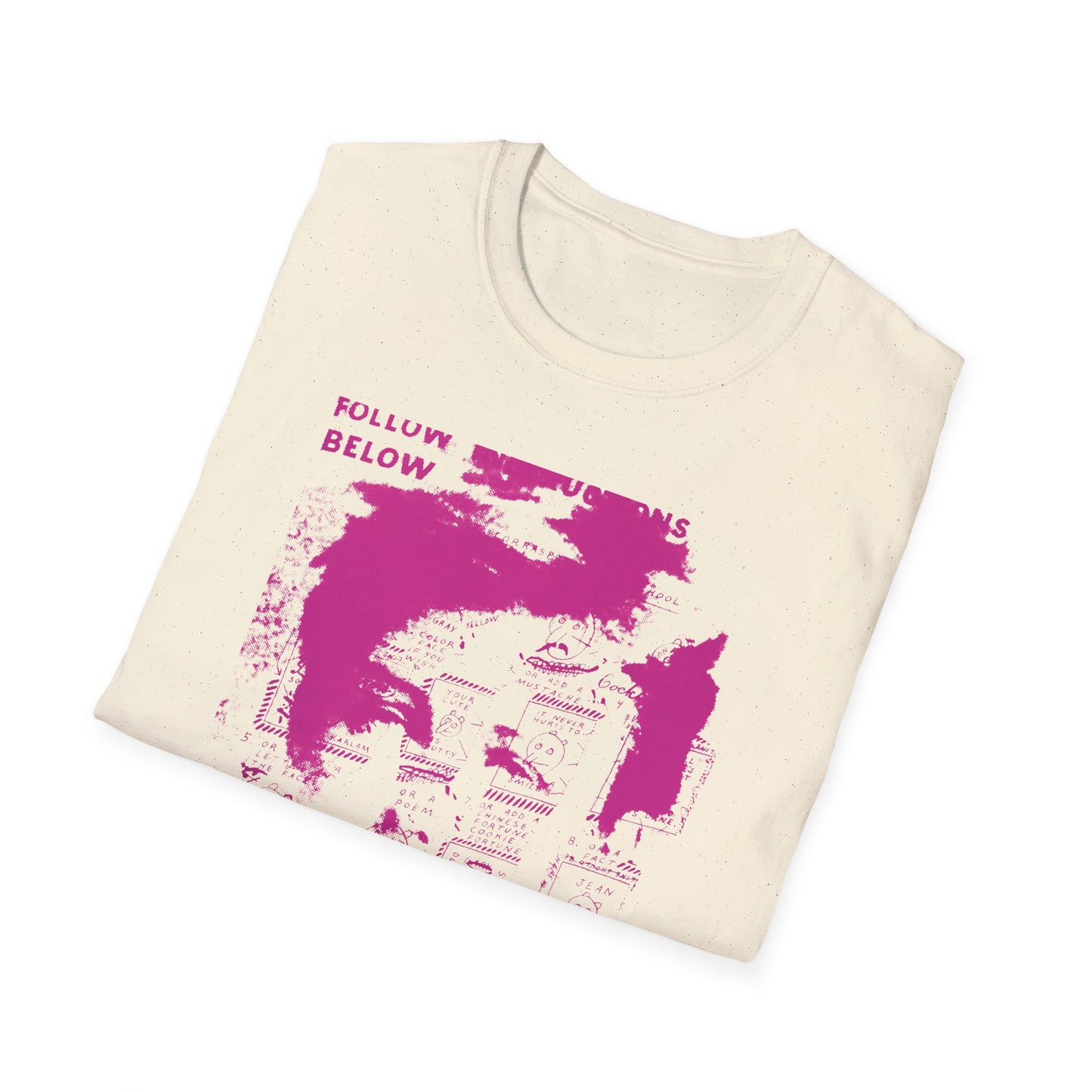 ray johnson arthur rimbaud art in pink tshirt