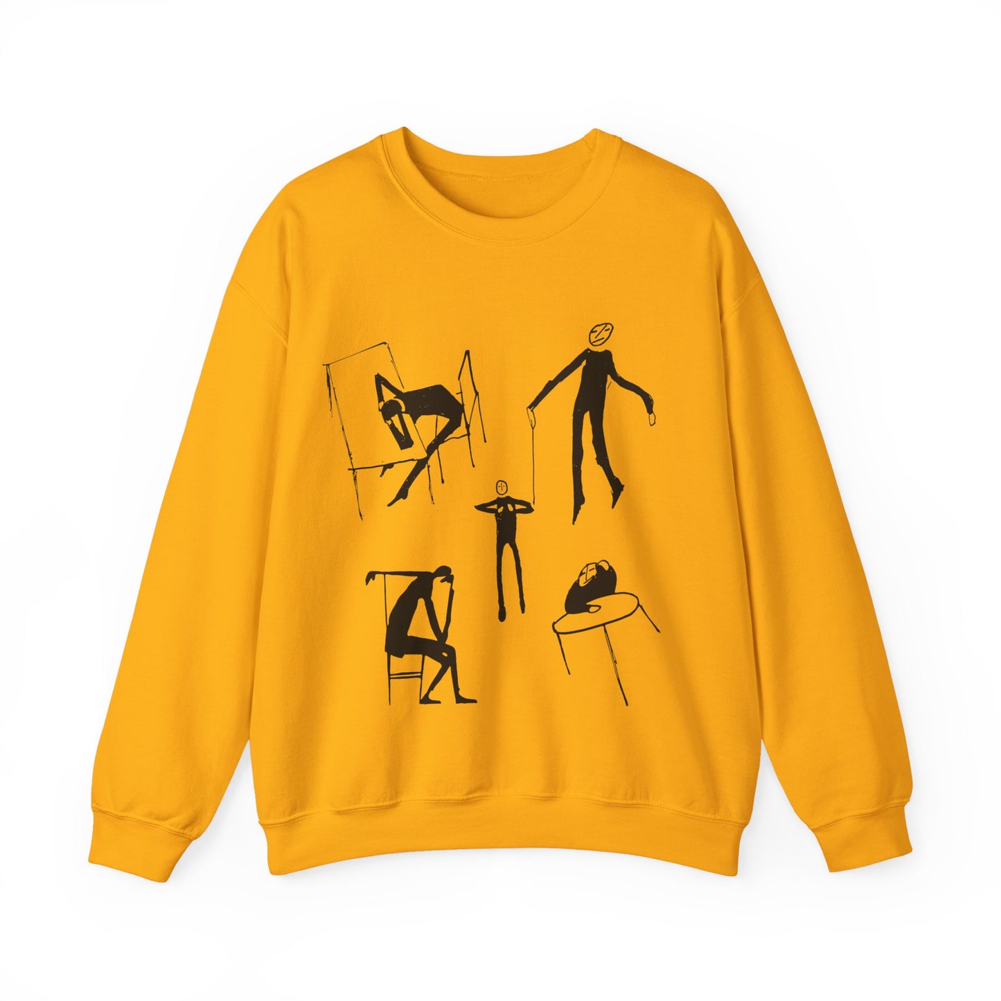 early 1900s sketches (collage of sketches) india ink on paper by franz kafka unisex heavy blend crewneck sweatshirt
