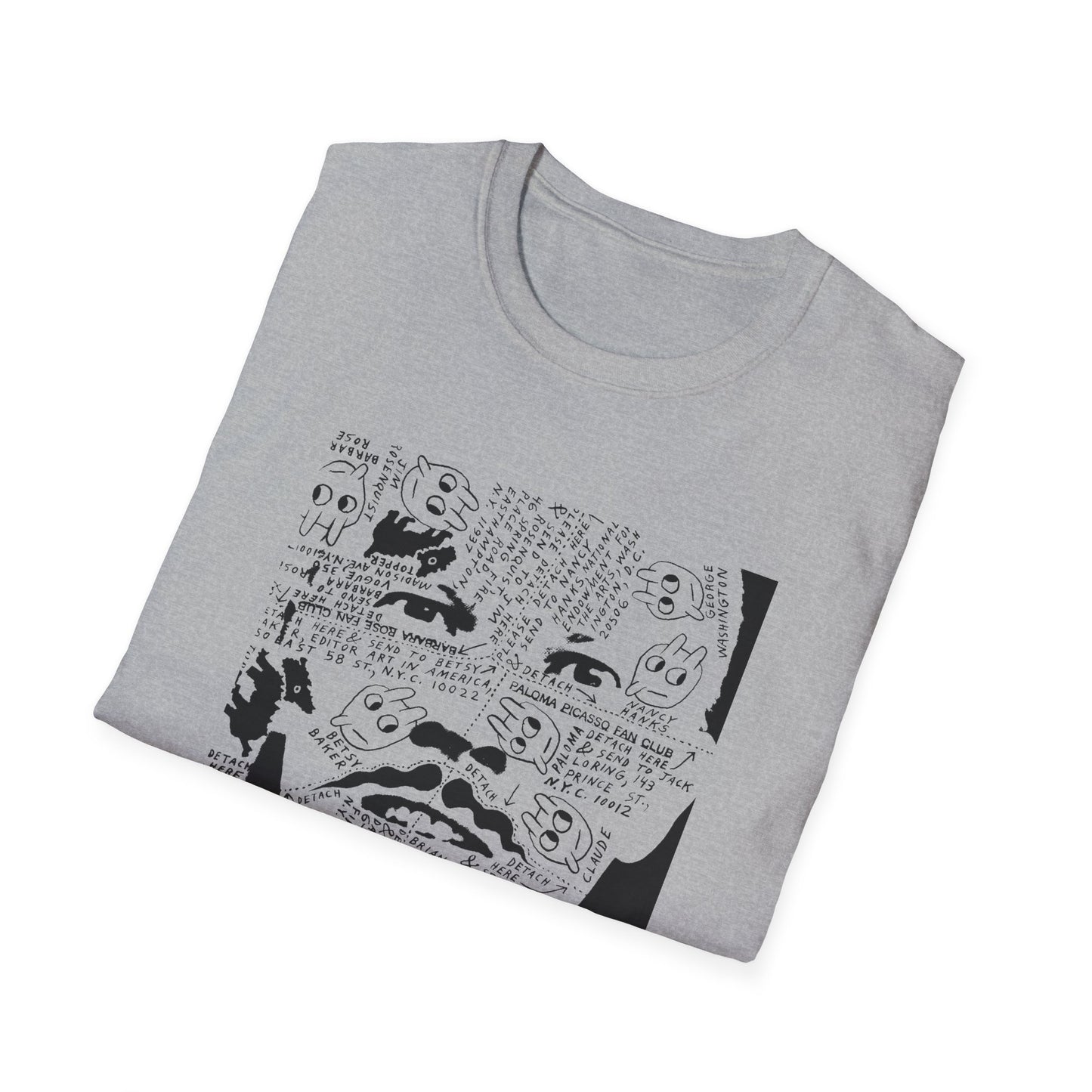 ray johnson's face tshirt