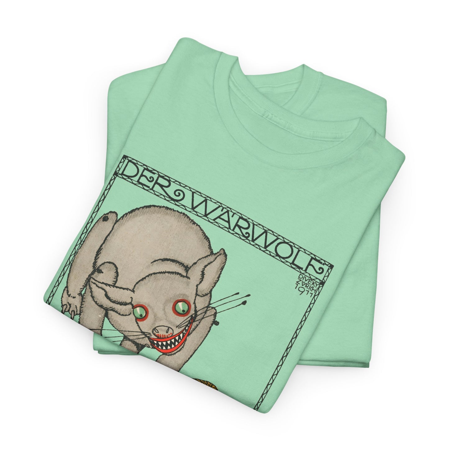 1911 josef von diveky the werewolf (der warwolf) color lithograph reproduction tshirt