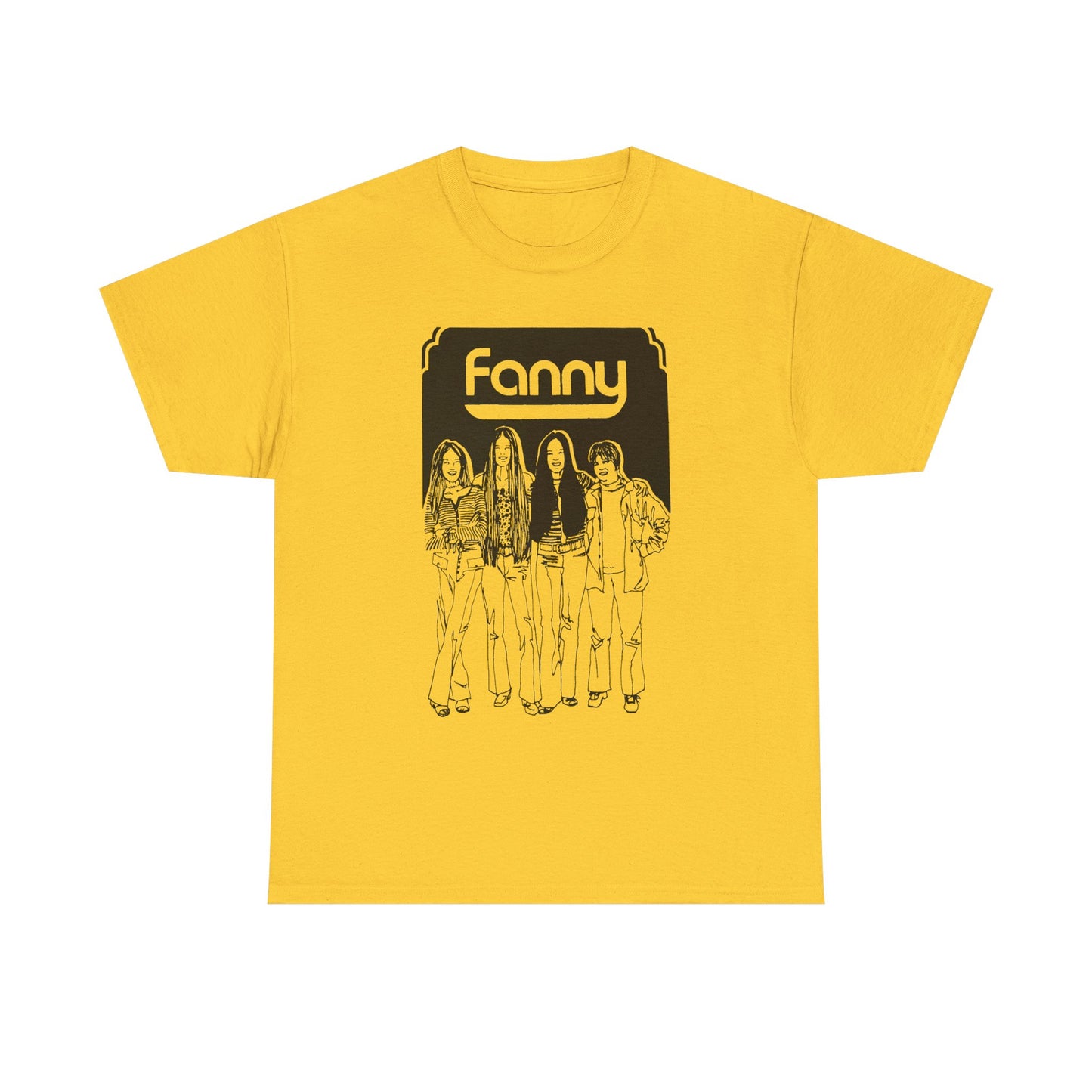 1970s rock n roll band fanny show poster tshirt