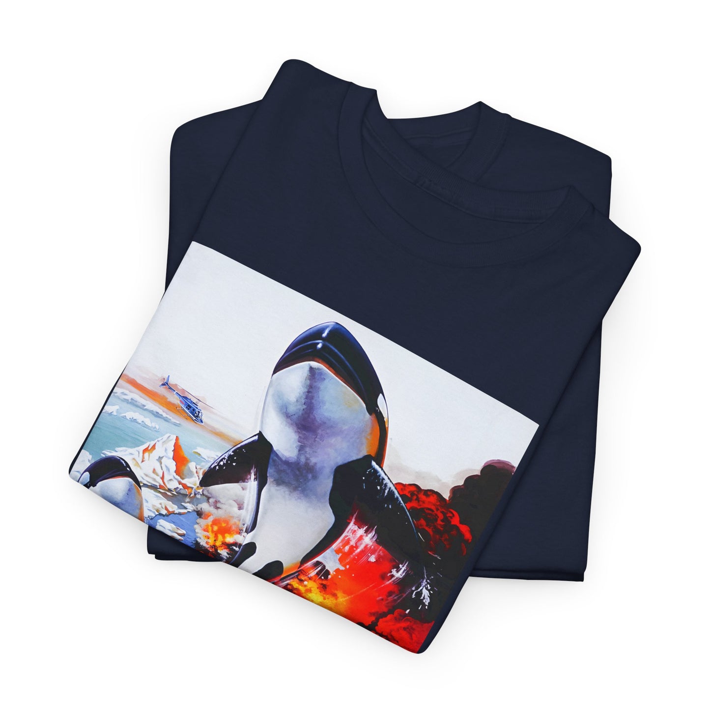 1977 orca the killer whale japanese movie poster custom edit with english title tshirt