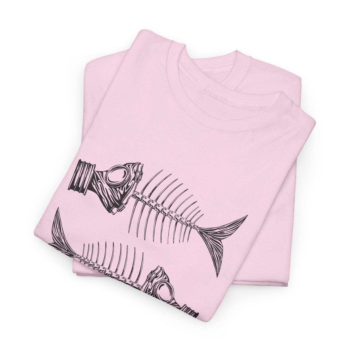 jacek rupinski polish skeletal fish with gas masks tshirt