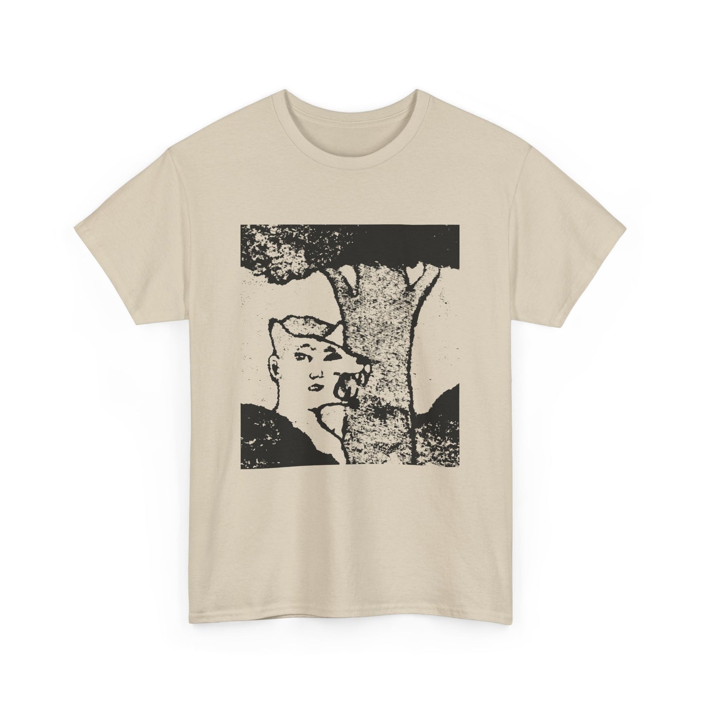 mid twentieth century the boy and the dog illusion artwork reproduction tshirt