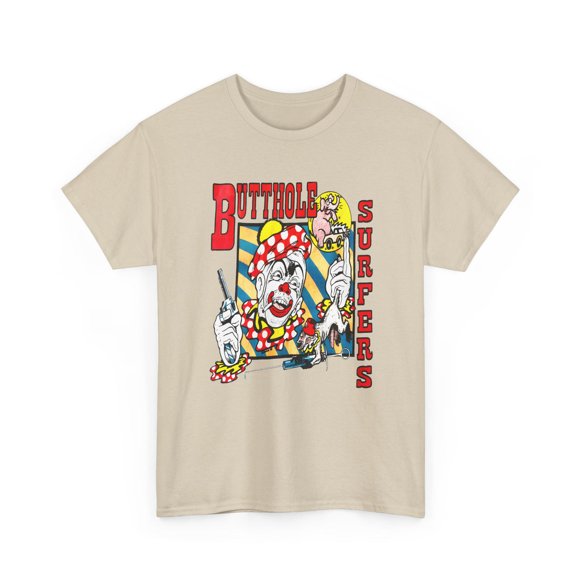 vintage butthole surfers kozik art stretched reproduction tshirt