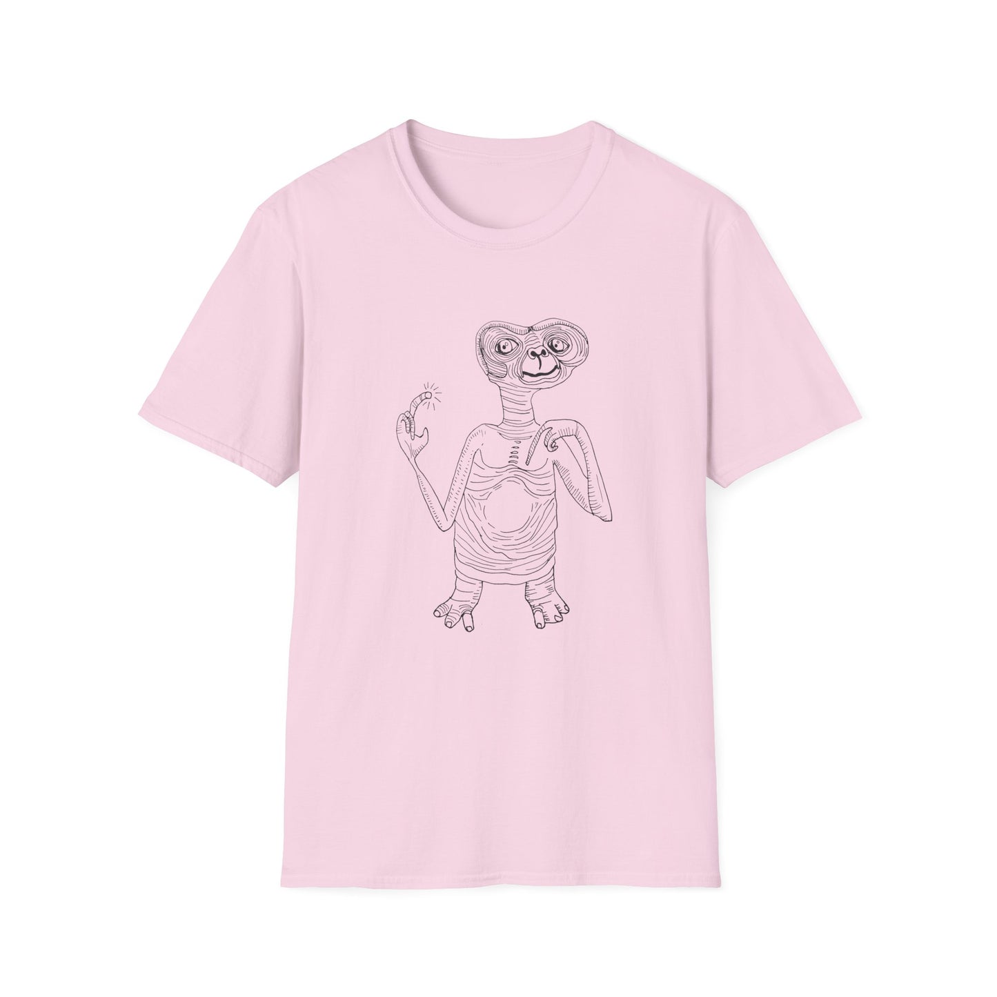 original drawing E.T the extraterrestrial on a tshirt