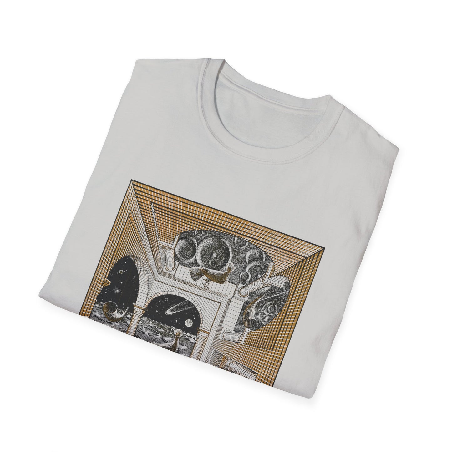 1947 m.c escher another world tshirt