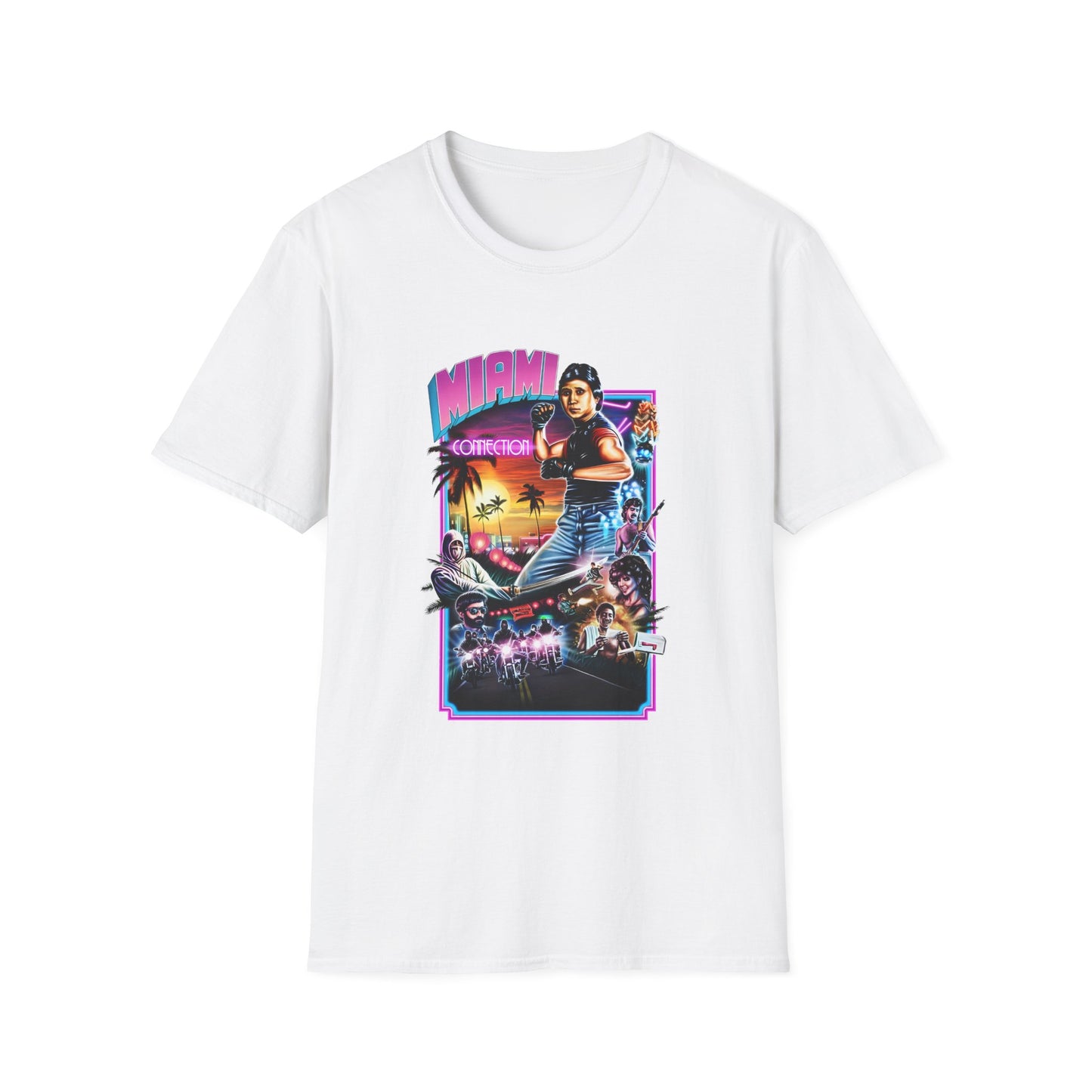 1987 movie miami connection movie poster tshirt