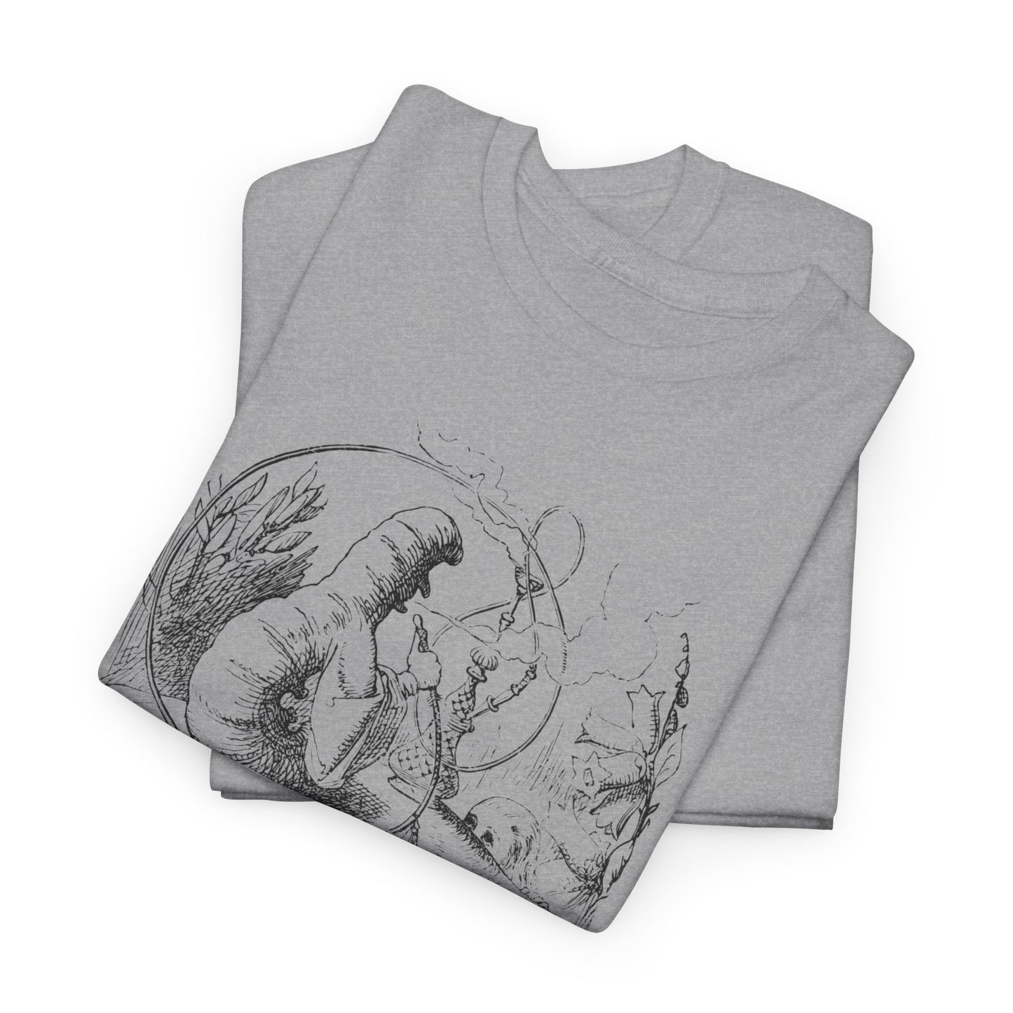 1865 alice's adventures in wonderland illustration by john tennial caterpillar tshirt