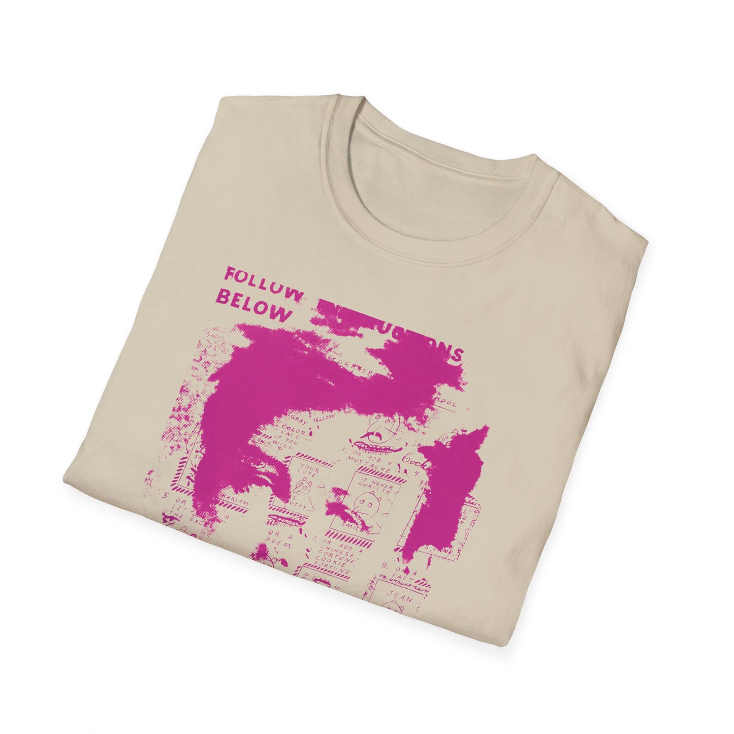 ray johnson arthur rimbaud art in pink tshirt