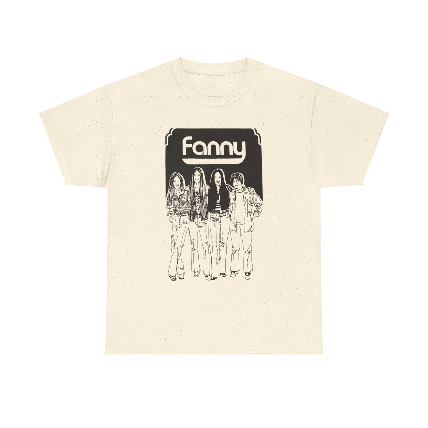 1970s rock n roll band fanny show poster tshirt