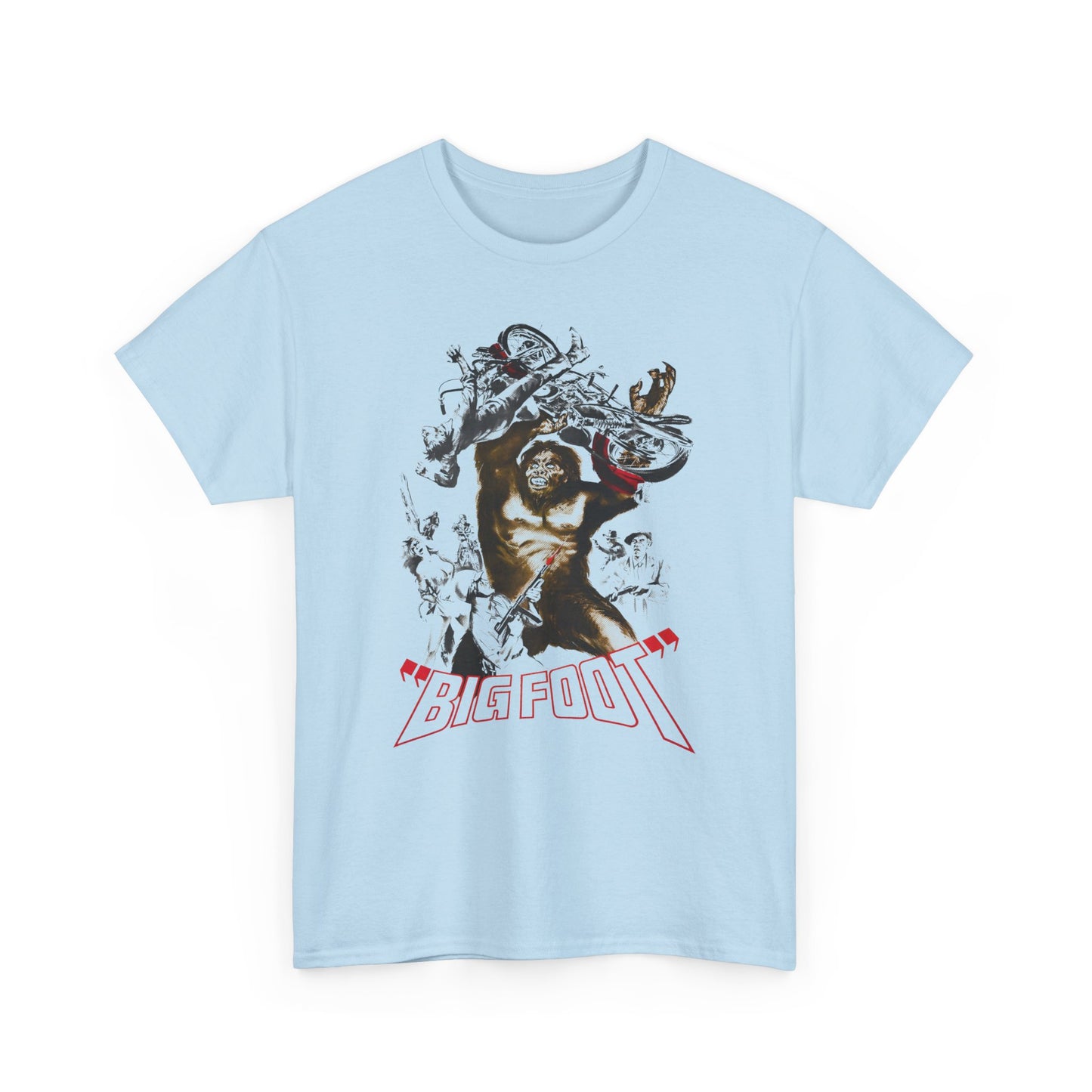 1970 bigfoot movie poster reproduction tshirt