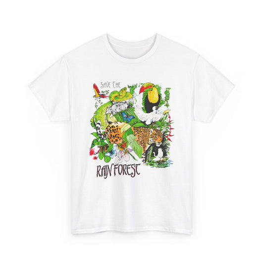 1993 vintage save the rainforest reproduction tshirt