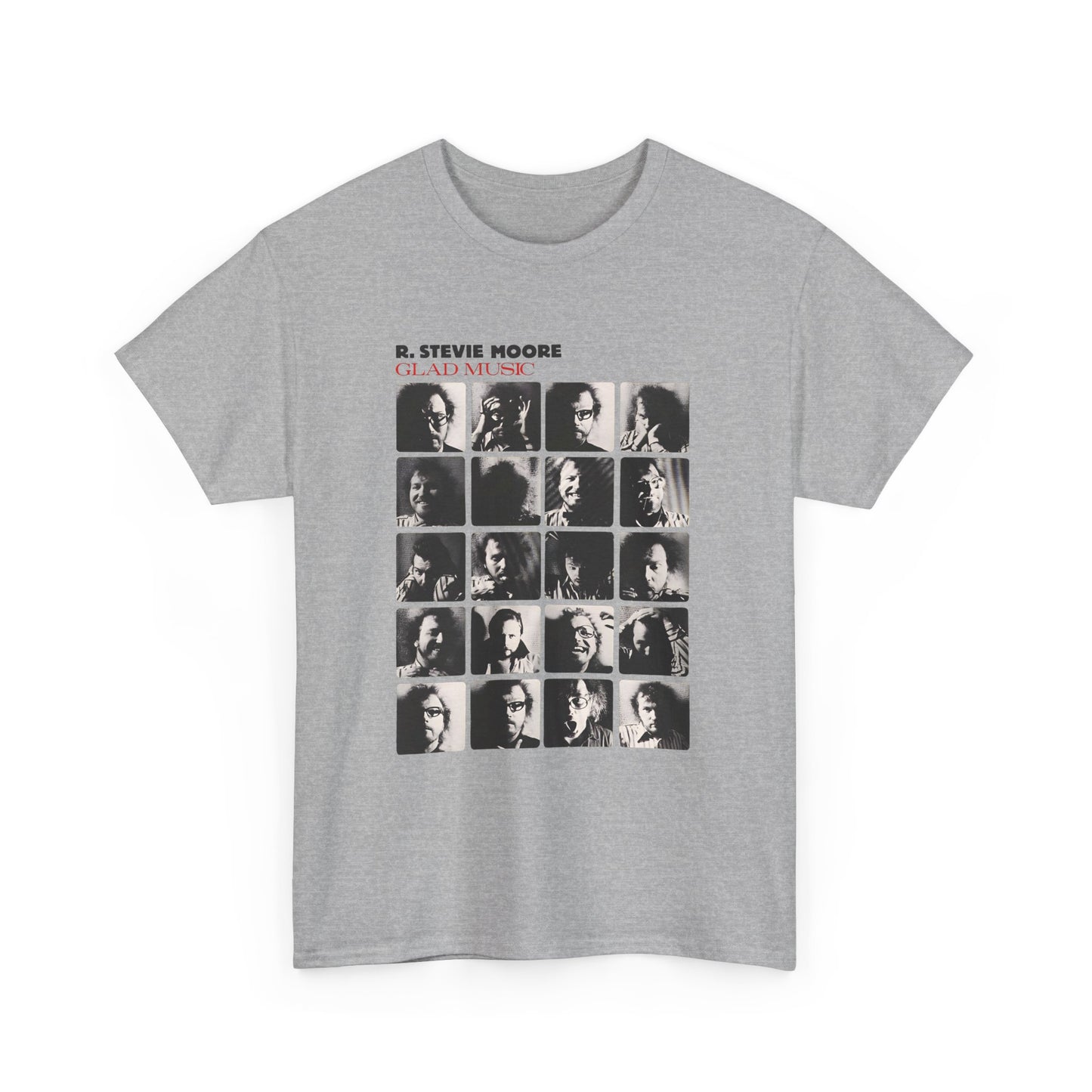 1986 glad music by r stevie moore album cover custom edit tshirt