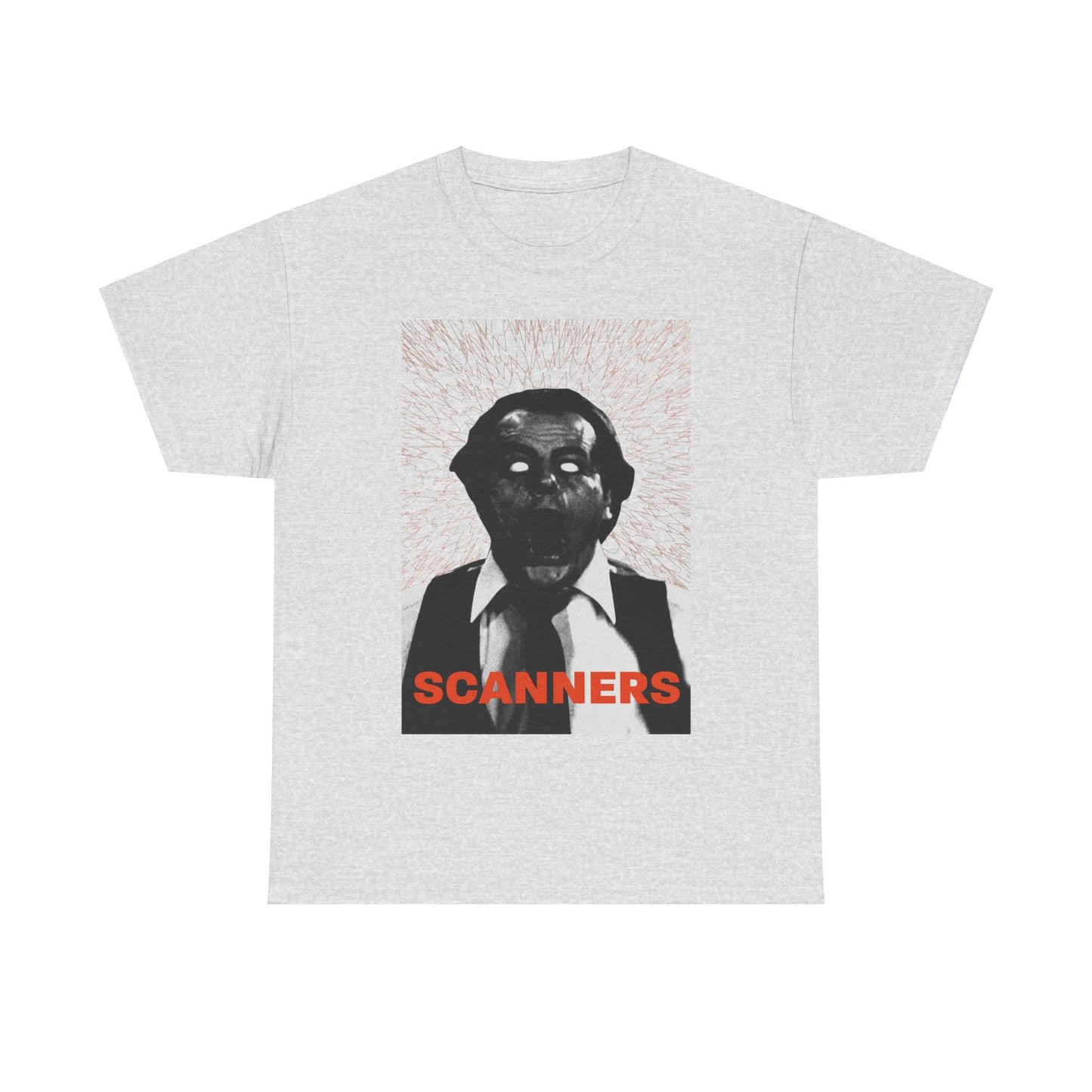 david cronenberg's scanners 1981 classic movie poster tshirt