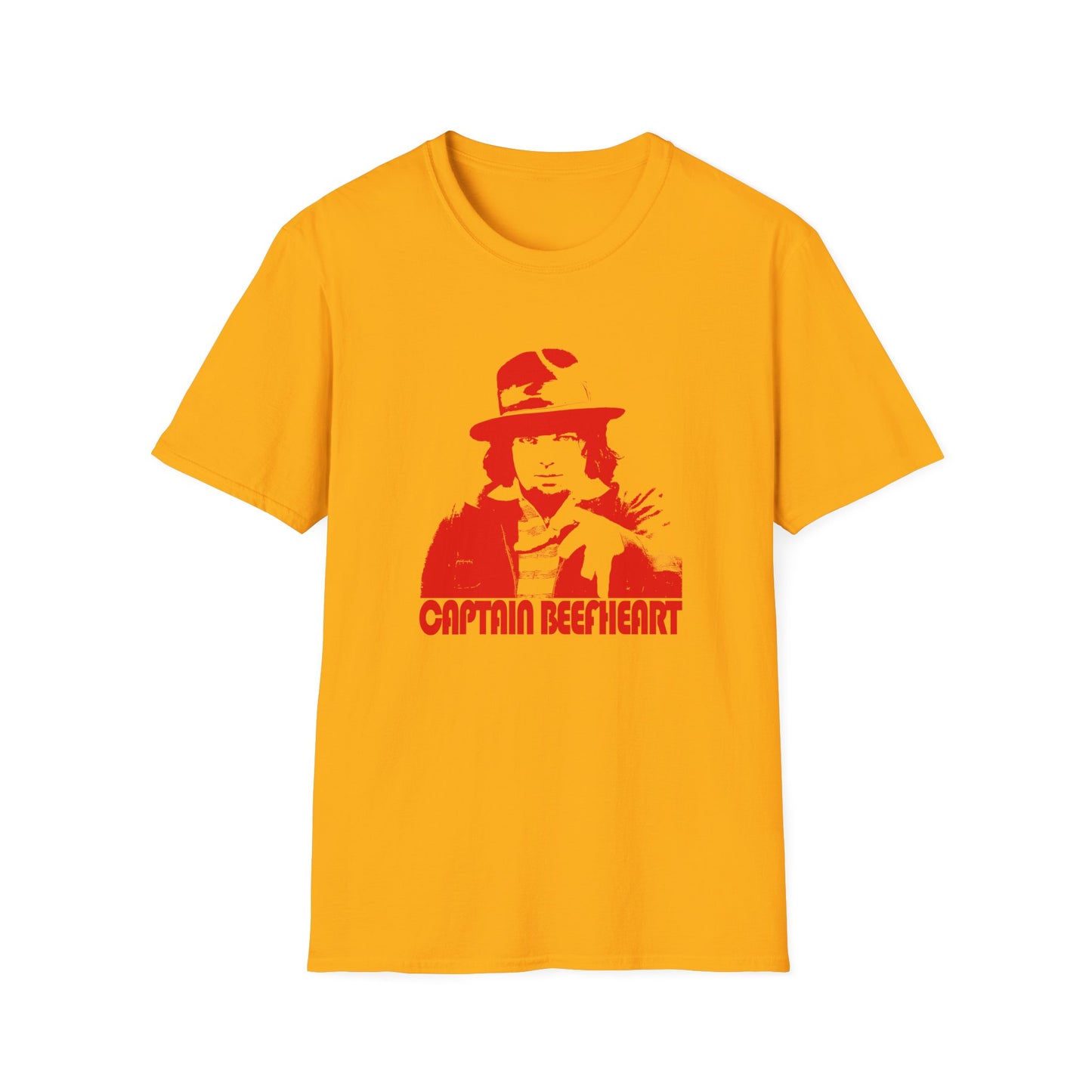 captain beefheart without the trout mask red stencil tshirt