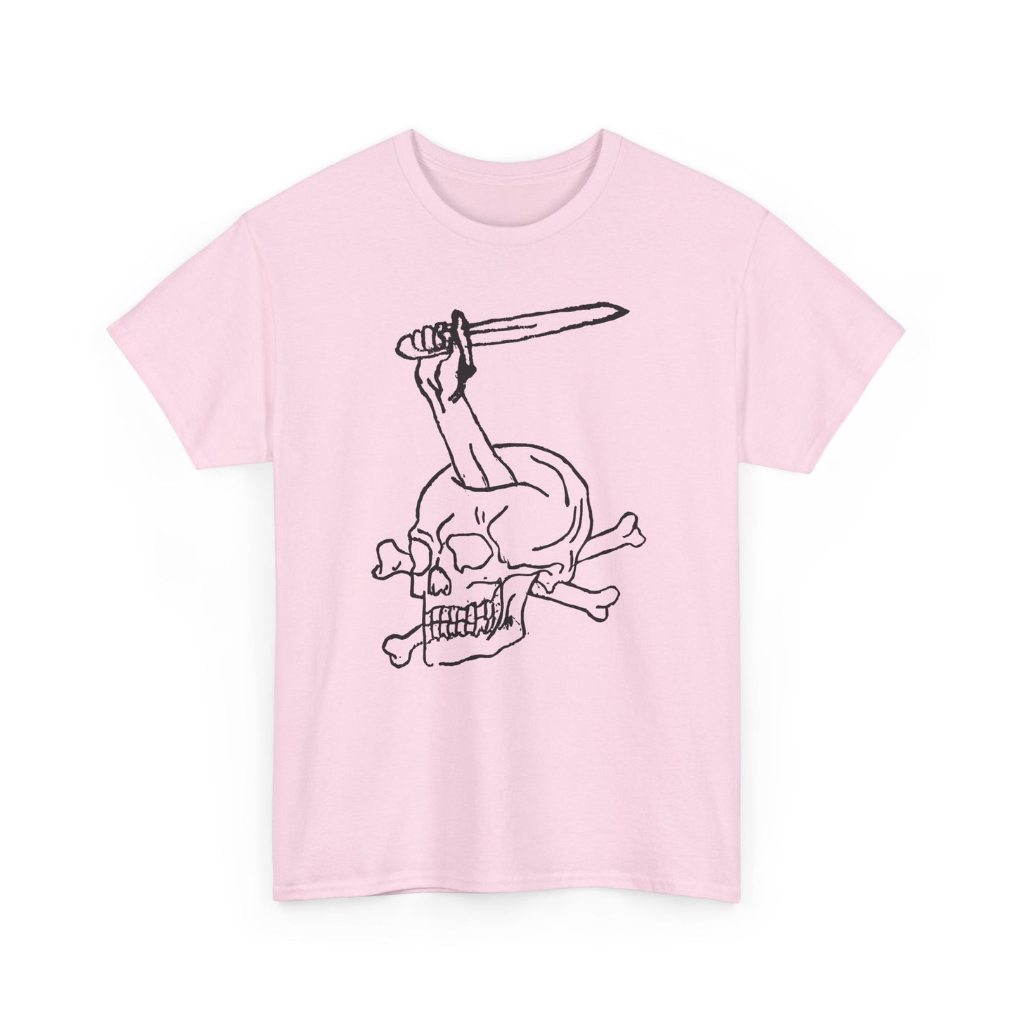 vintage tattoo art arm coming out of skull with sword tshirt