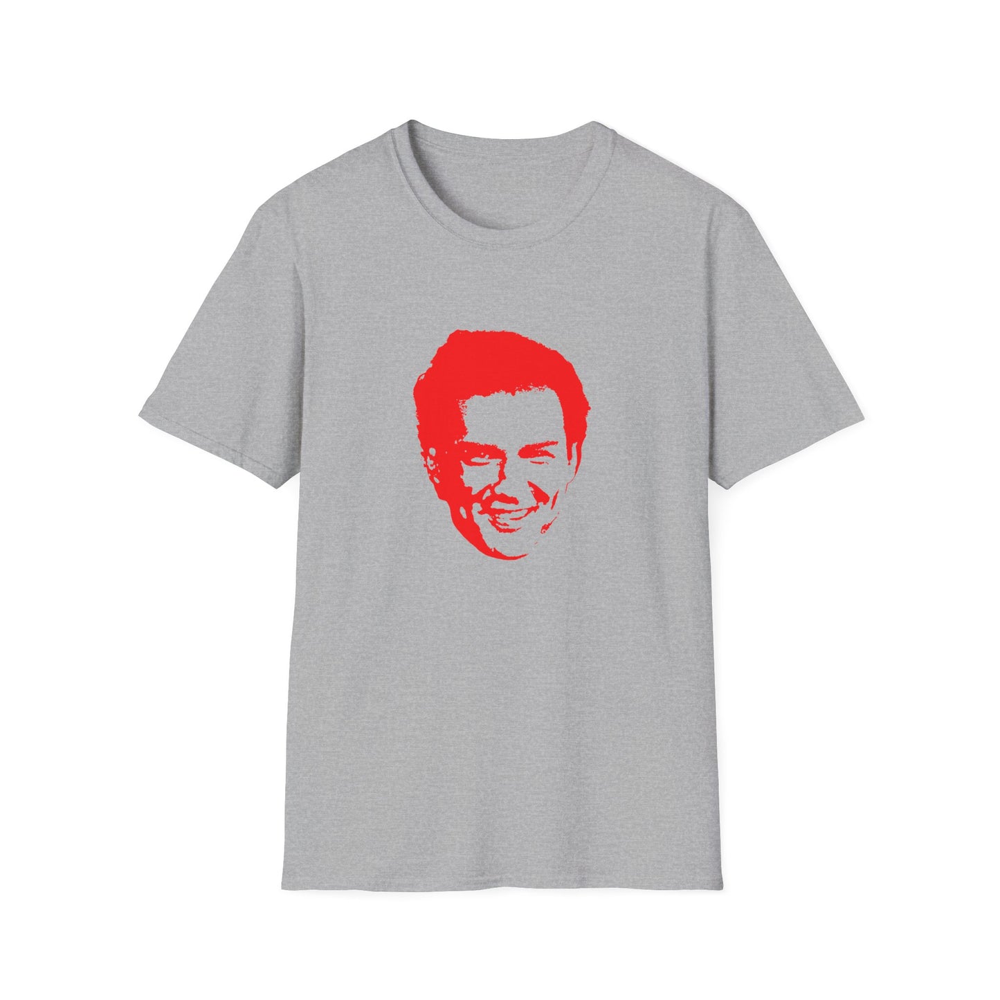 norm macdonald red stencil face tshirt