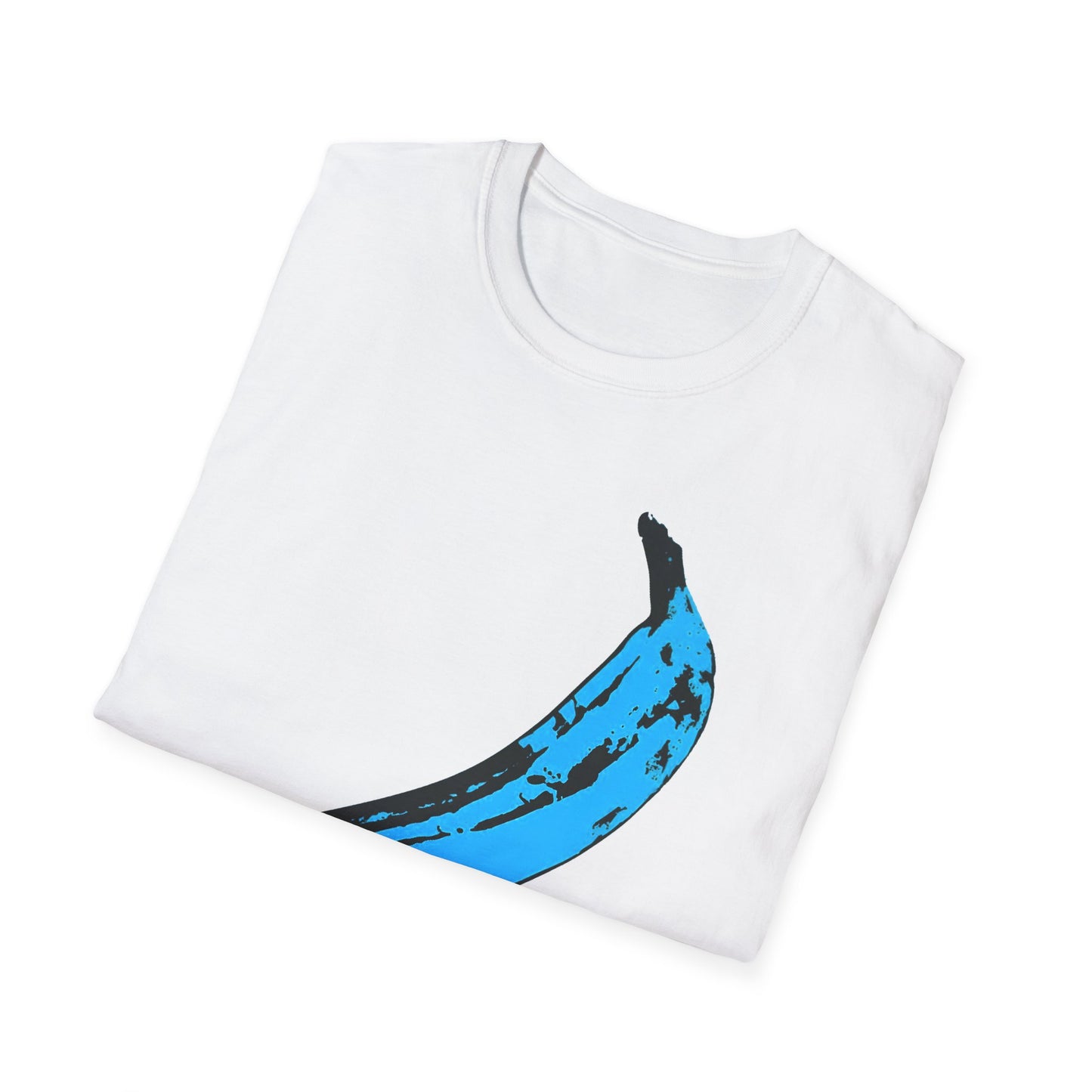 andy warhol's velvet underground and nico banana in blue tshirt