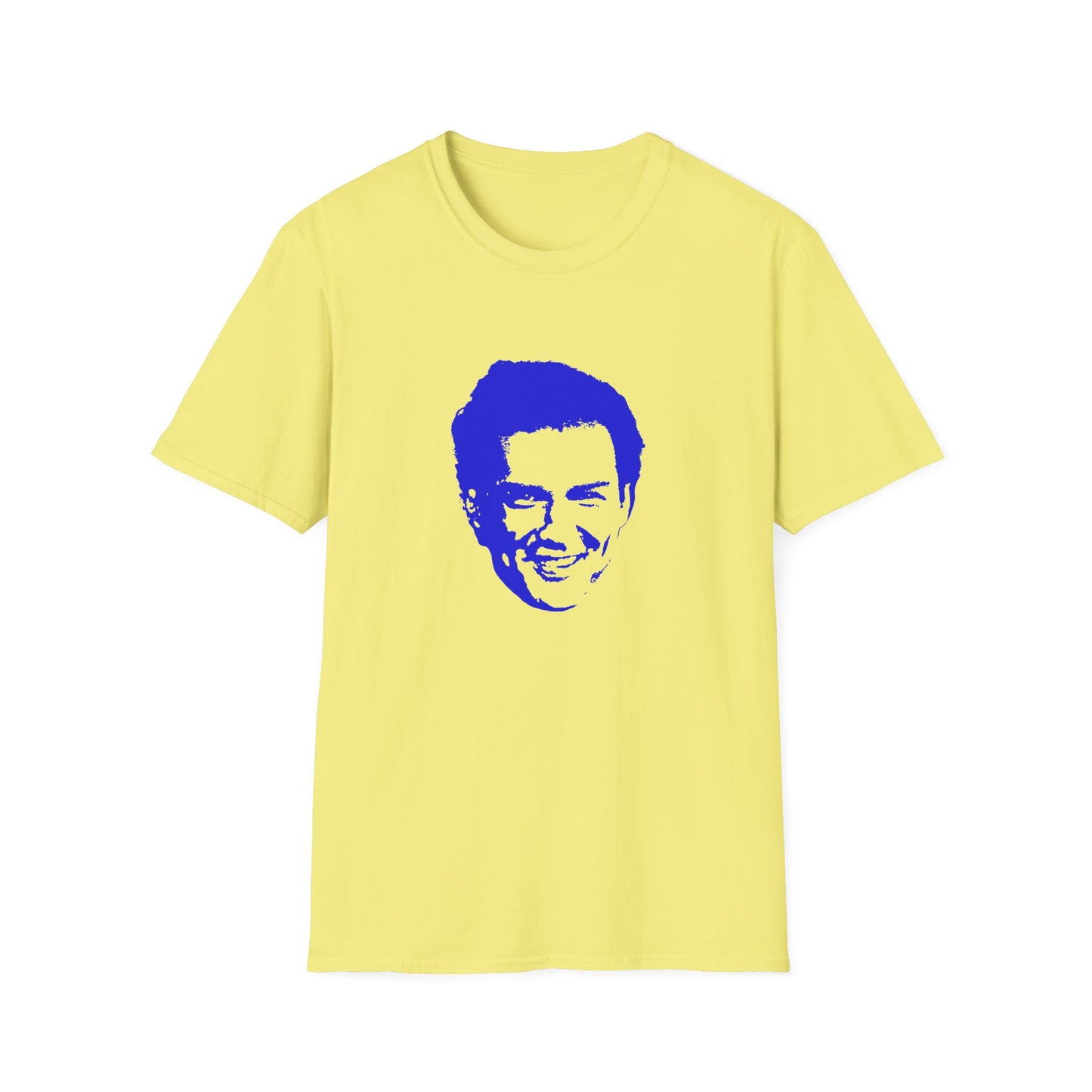 norm macdonald blue stencil face tshirt