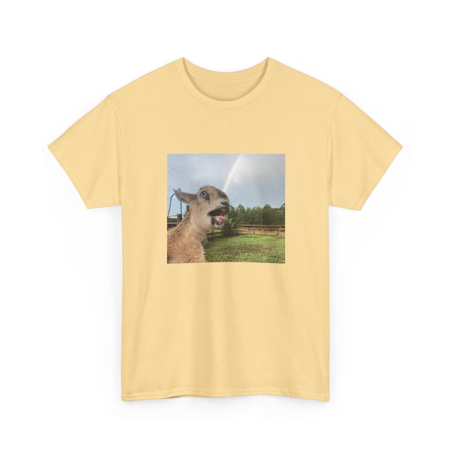 rainbow goat photo tshirt