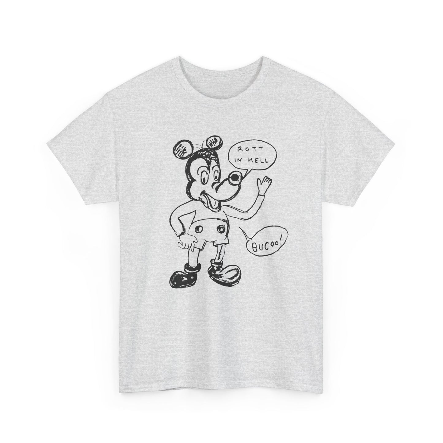 rot in hell bucoo! drawing by daniel johnston custom edit tshirt