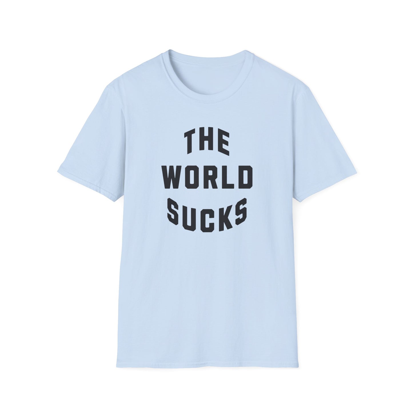 the world sucks vintage design tshirt