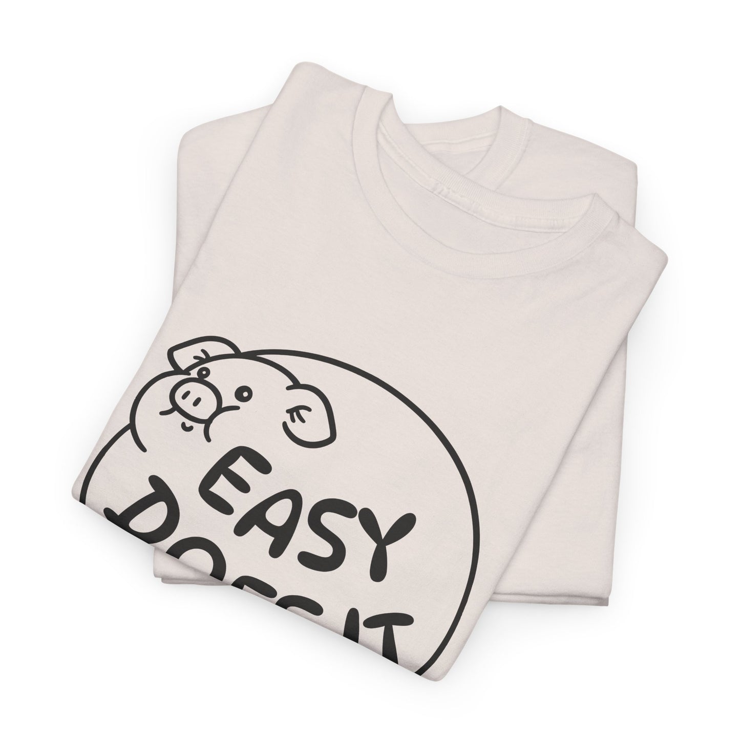 easy does it inflated pig tshirt