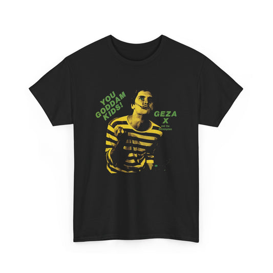 geza x and the mommymen 1981 album you goddam kids! cover tshirt