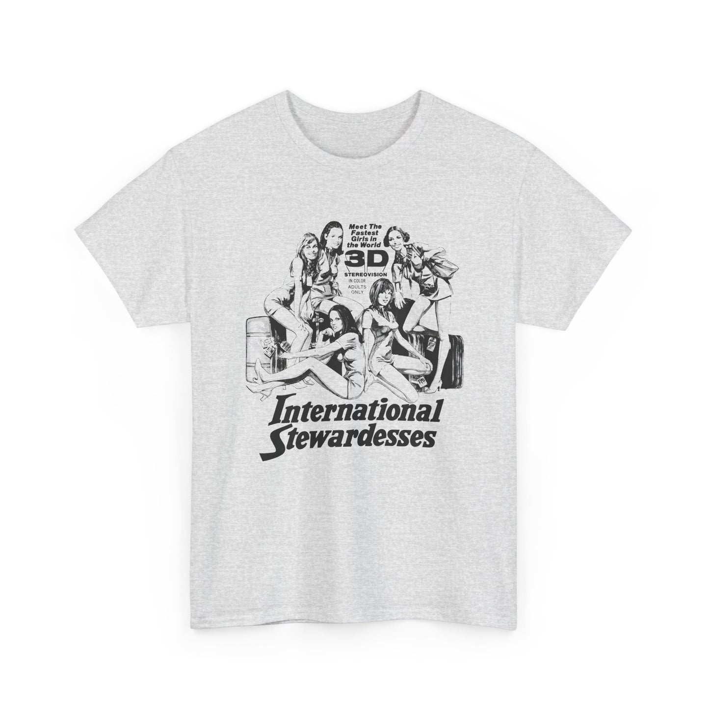 international stewardesses 1973 sexploitation comedy movie poster tshirt