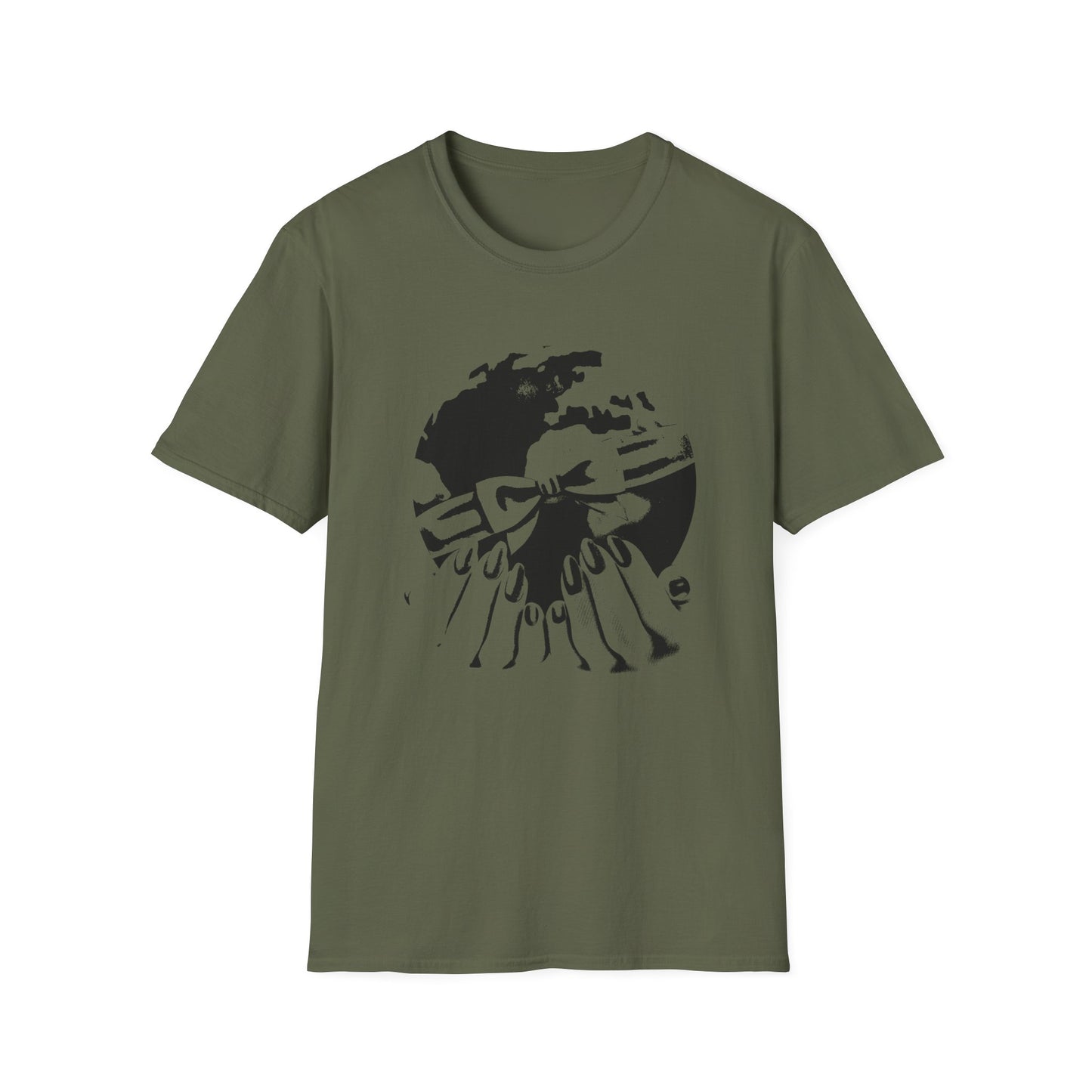 i'd give you the world 80s graphic from a greeting card stencil version tshirt