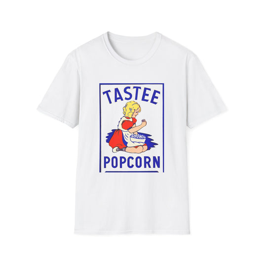 tastee vintage popcorn bag logo tshirt