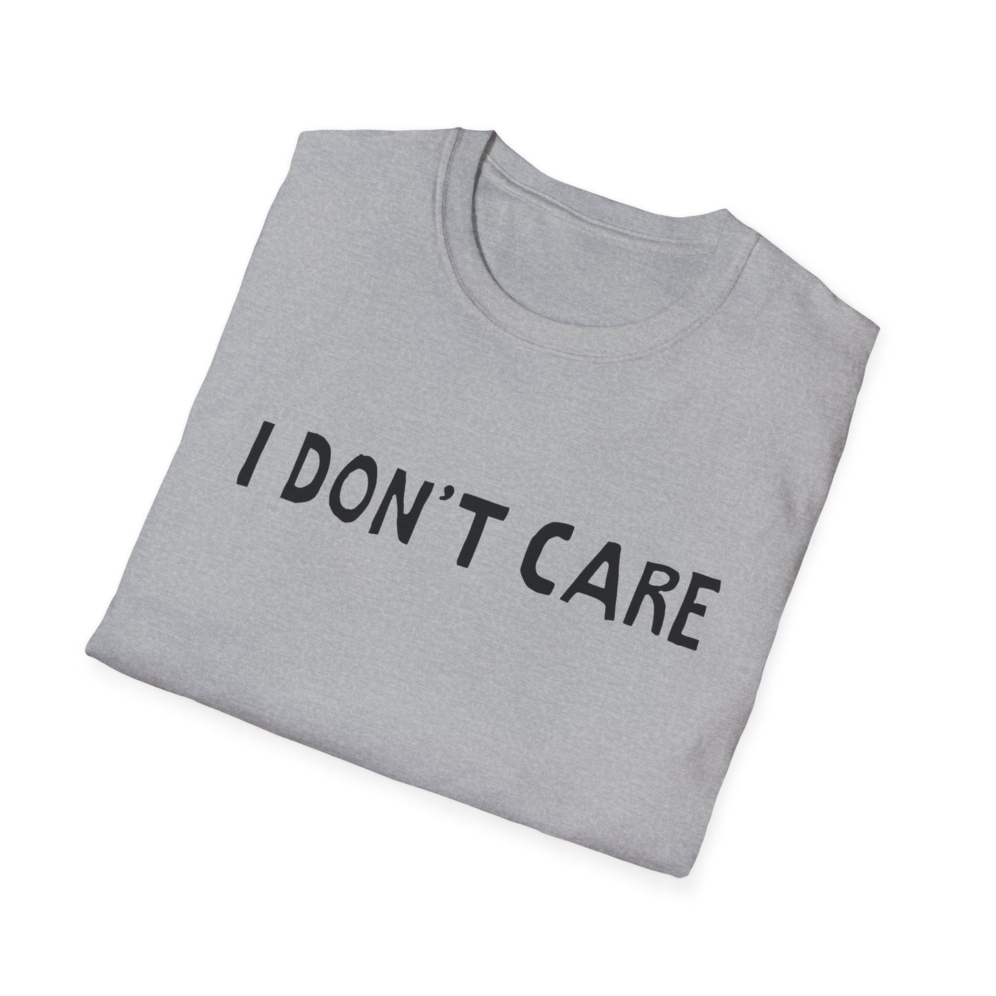 i don't care hand drawn font tshirt