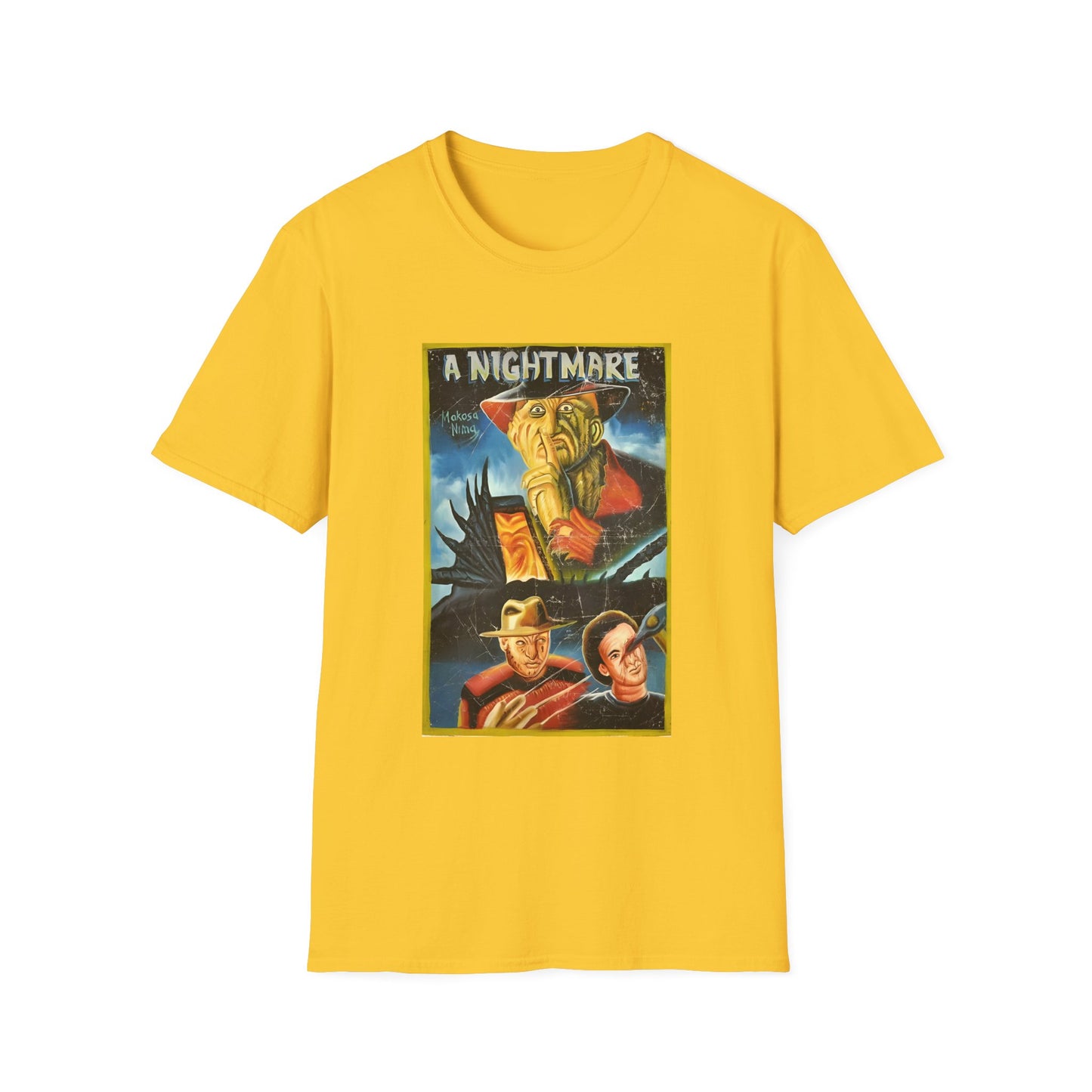 a nightmare on elm street 1984 ghanaian movie poster tshirt