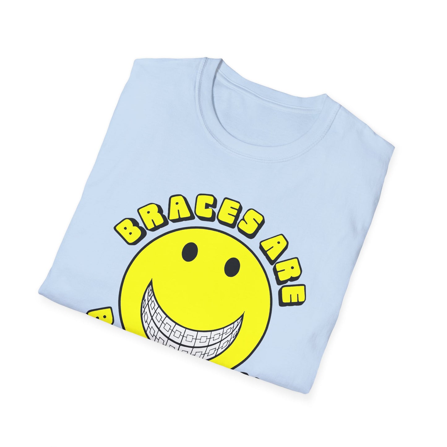 braces are beautiful 1970s graphic tshirt