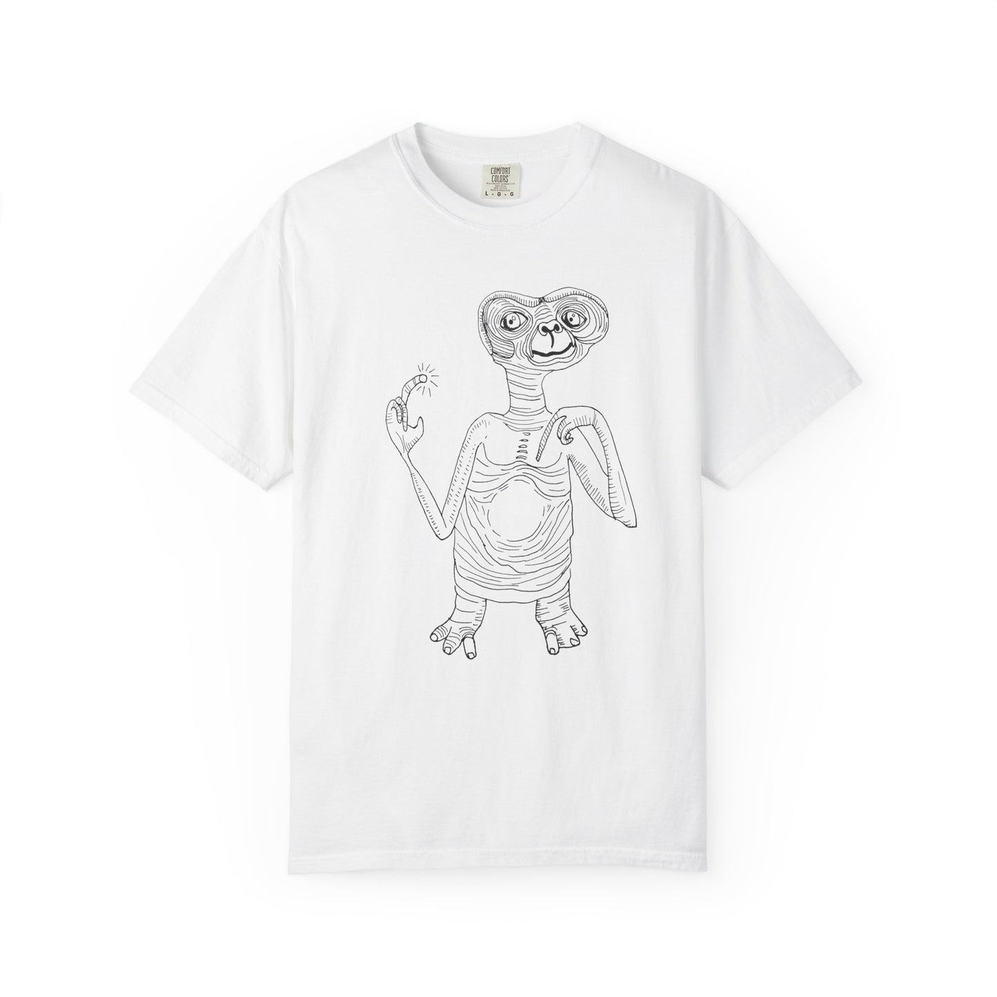 original drawing E.T the extraterrestrial tshirt on comfort colors