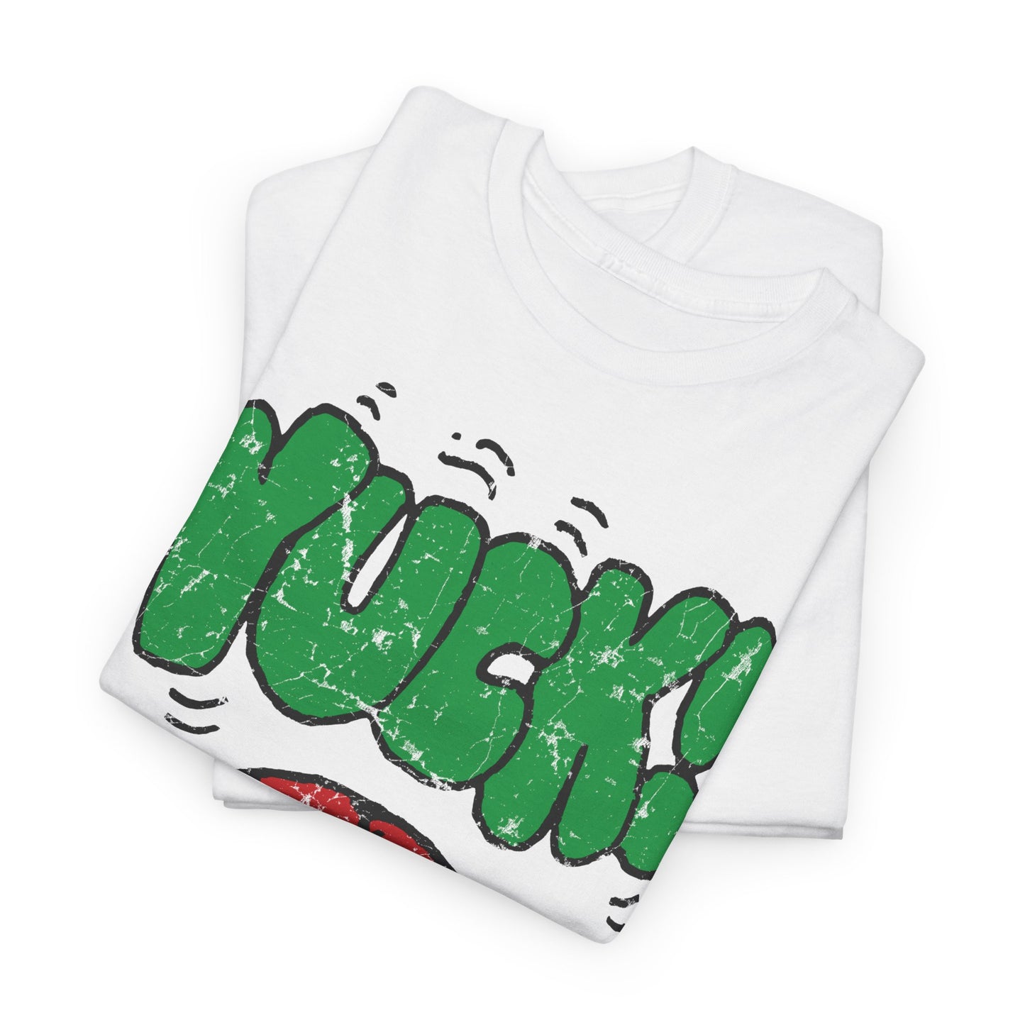 1980s vintage kelloggs cereal stamp yuck! distressed graphic reproduction tshirt