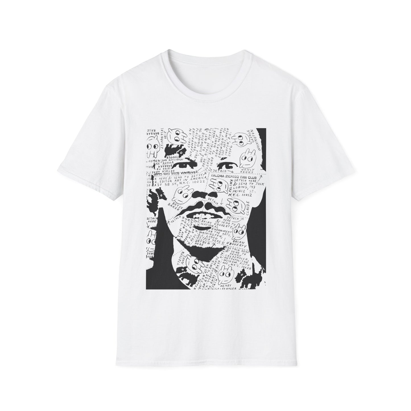 ray johnson's face tshirt