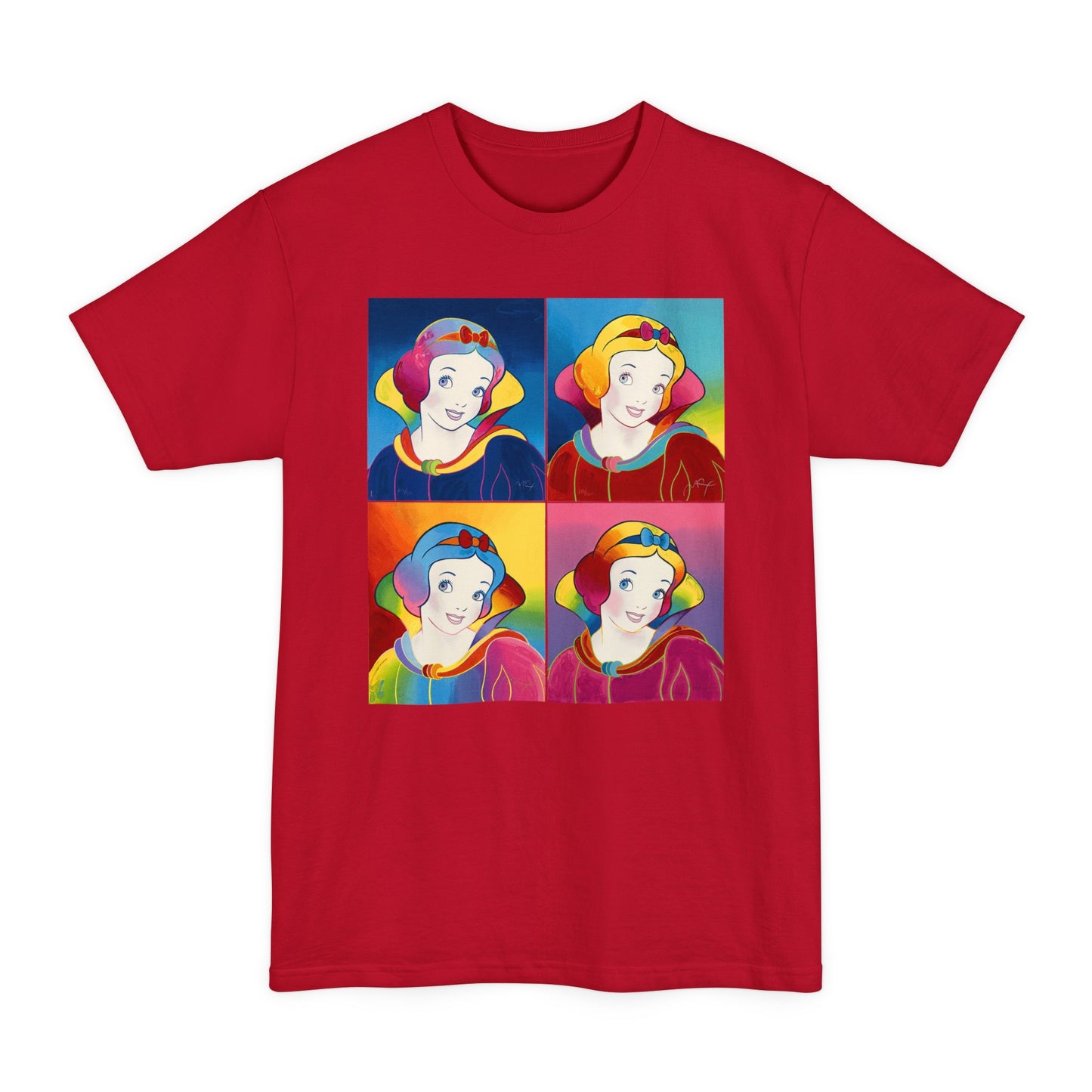 oversized 1996 psychedelic snow white pop culture art by peter max unisex tall beefy tshirt