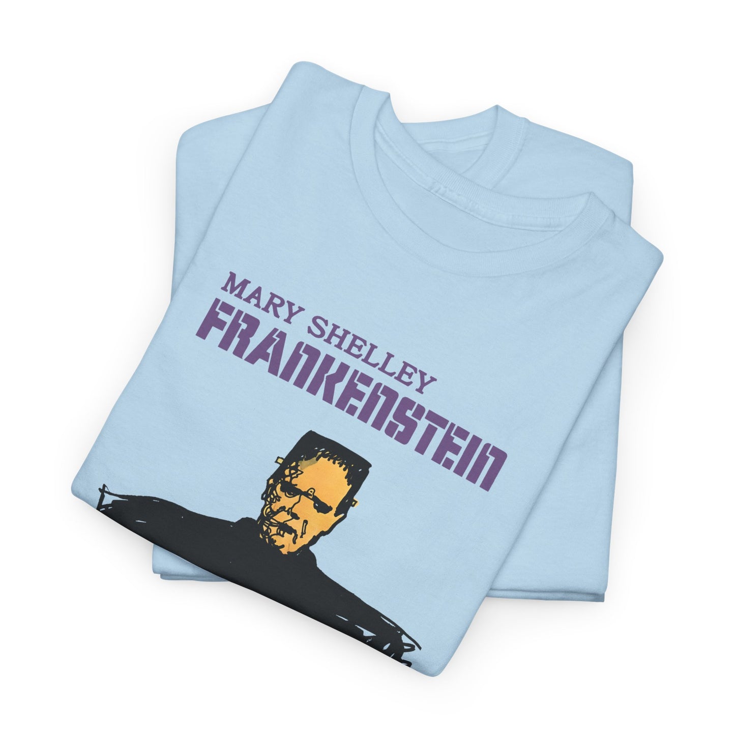 1970s italian book cover for mary shelley's 1818 gothic novel frankstein tshirt