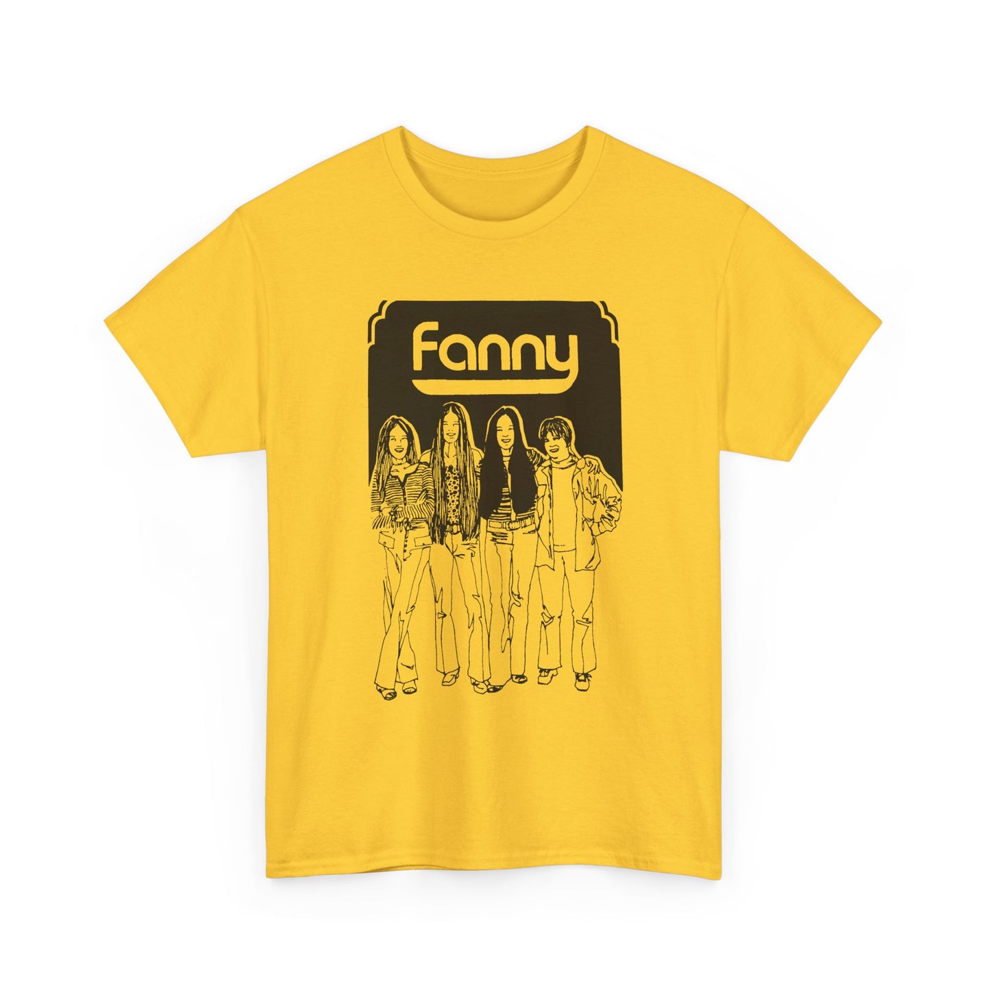 1970s rock n roll band fanny show poster tshirt