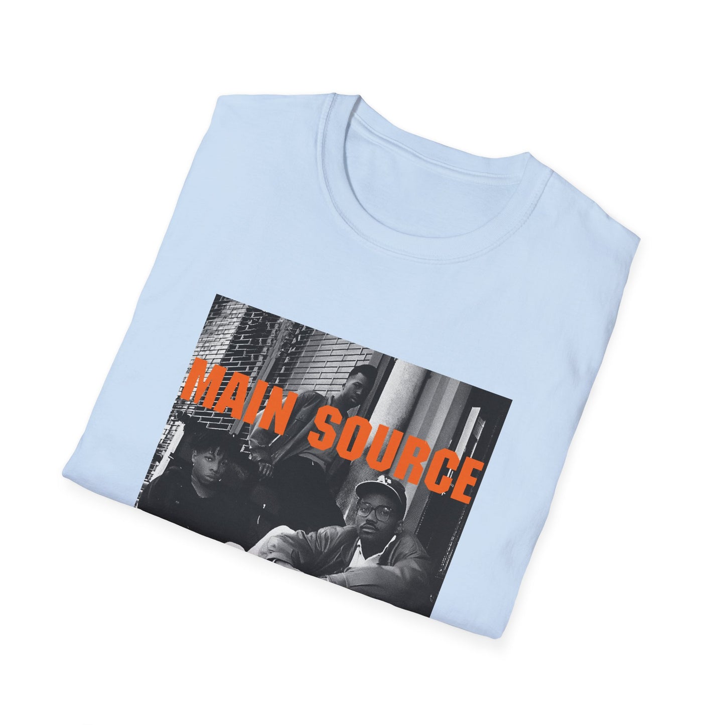 main source 90s hip hop legends photo on the street tshirt
