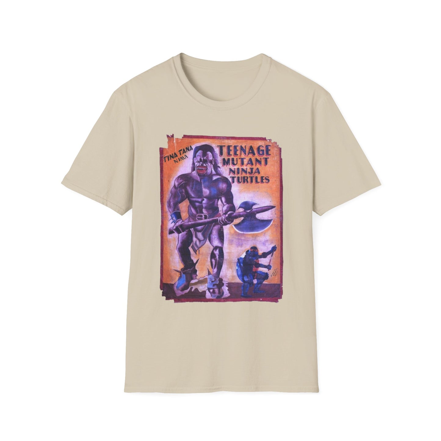 teenage mutant ninja turtles 1990 ghanaian movie poster tshirt