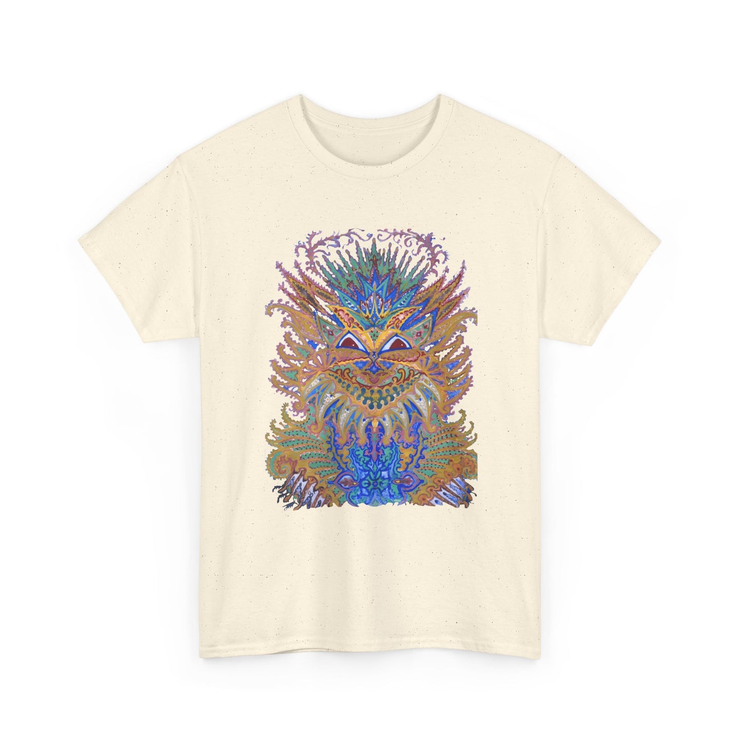 early 1900's louis wain anthropomorphized cat painting psychedelic cat design tshirt